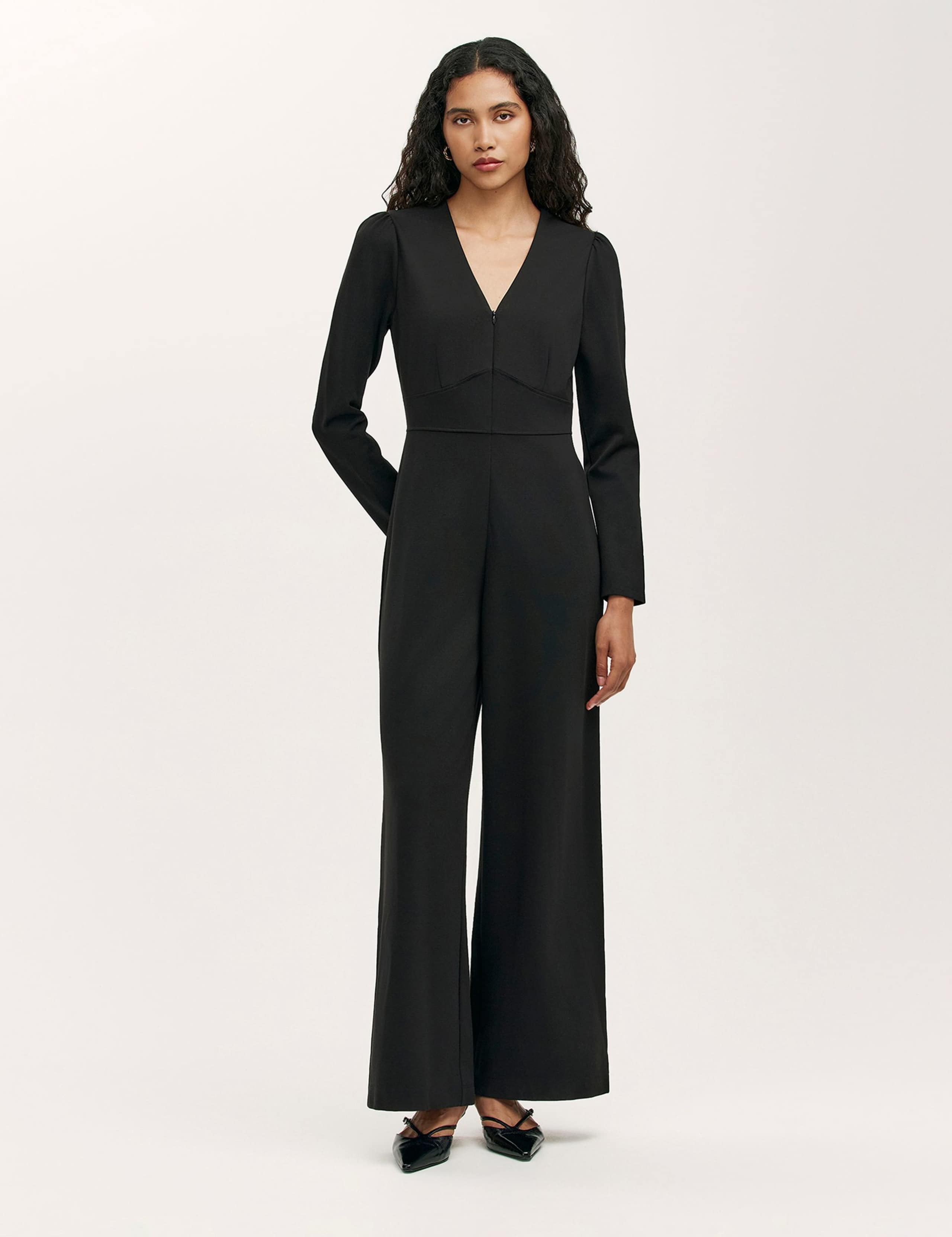 Jersey V-Neck Jumpsuit 1 of 4