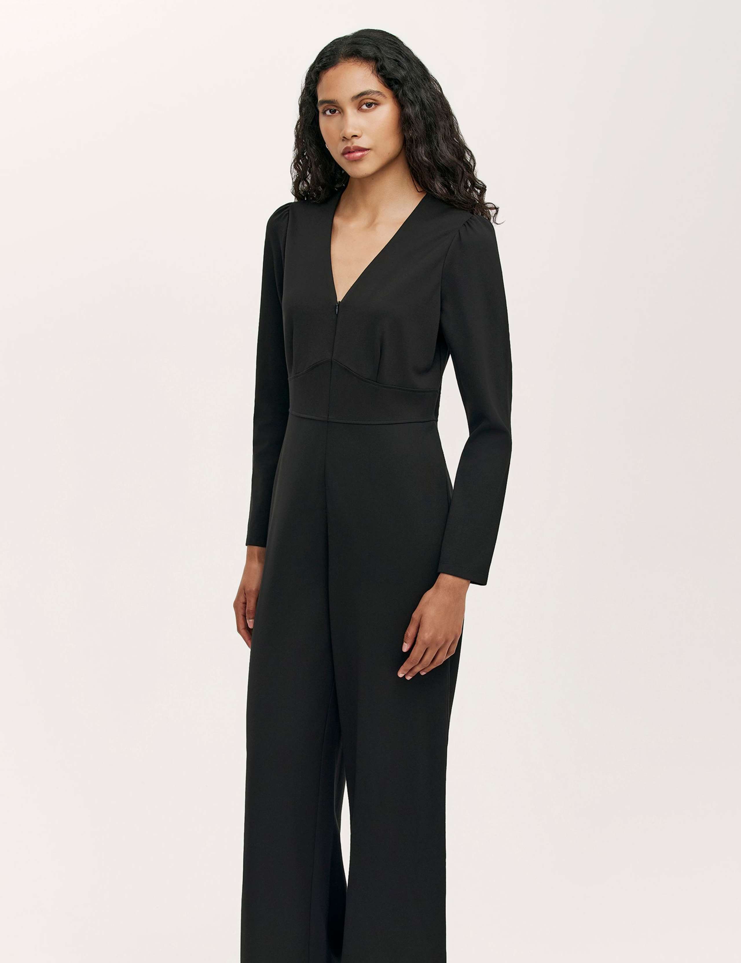 Jersey V-Neck Jumpsuit 3 of 4