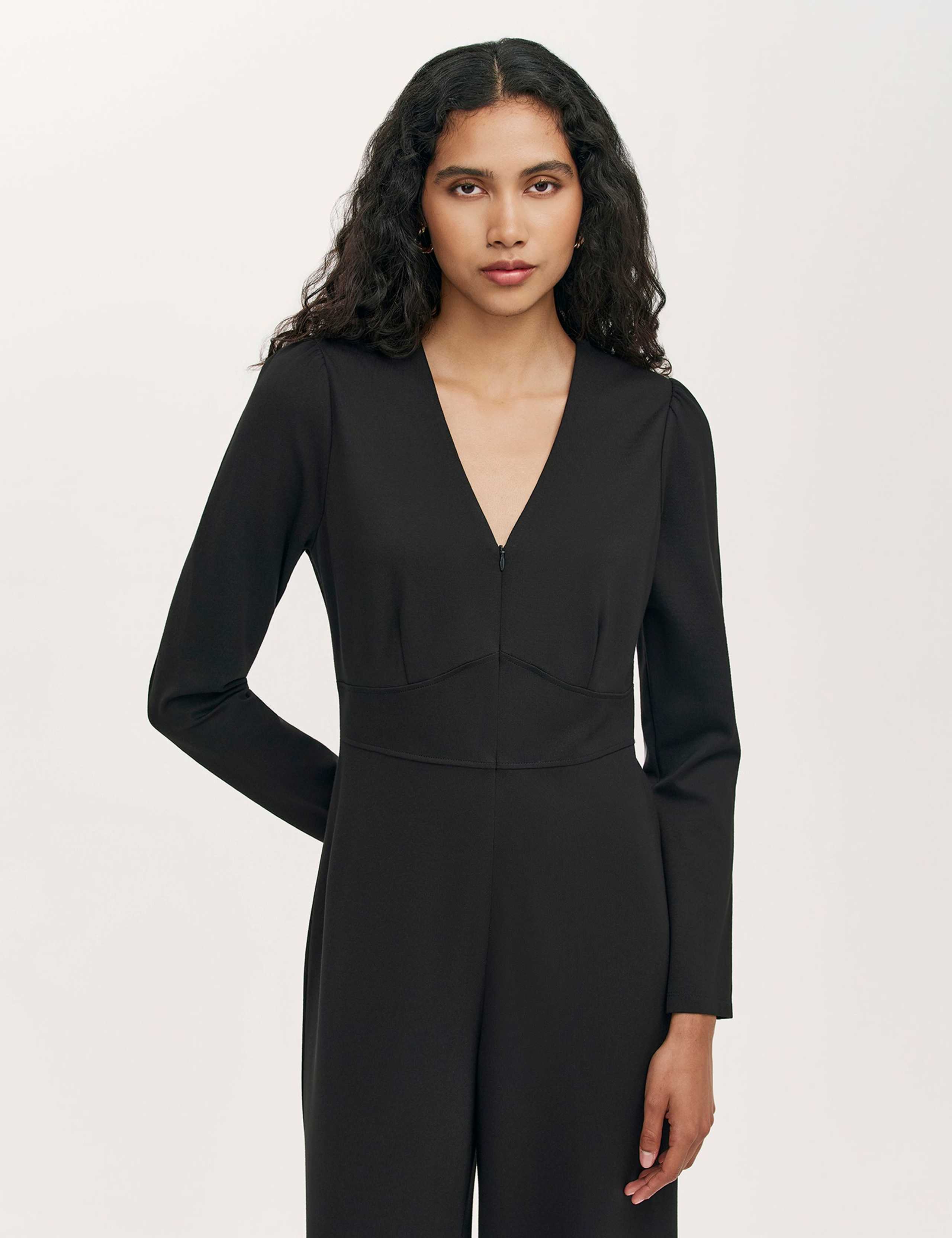 Jersey V-Neck Jumpsuit 4 of 4