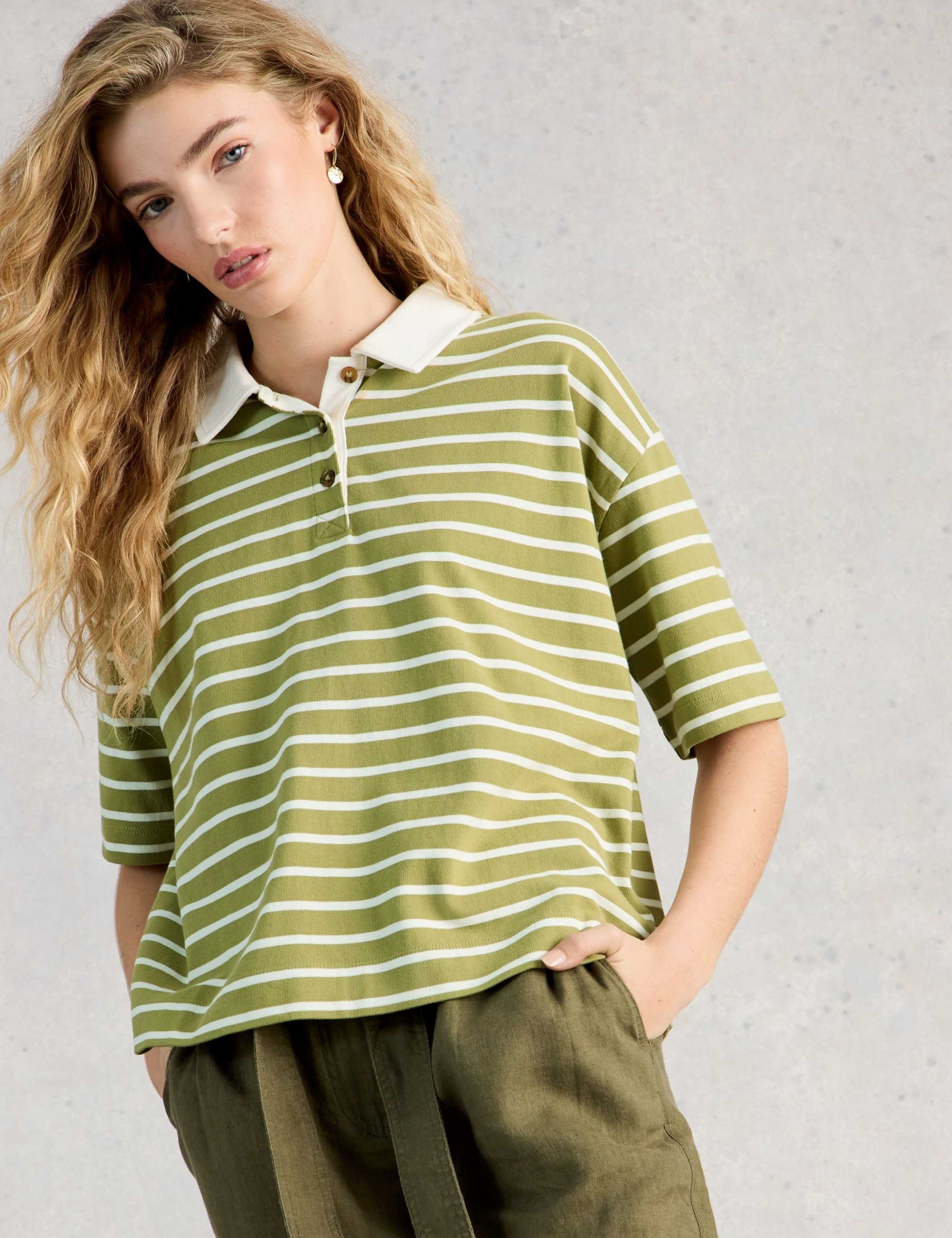 Pure Cotton Striped Rugby Top 3 of 6