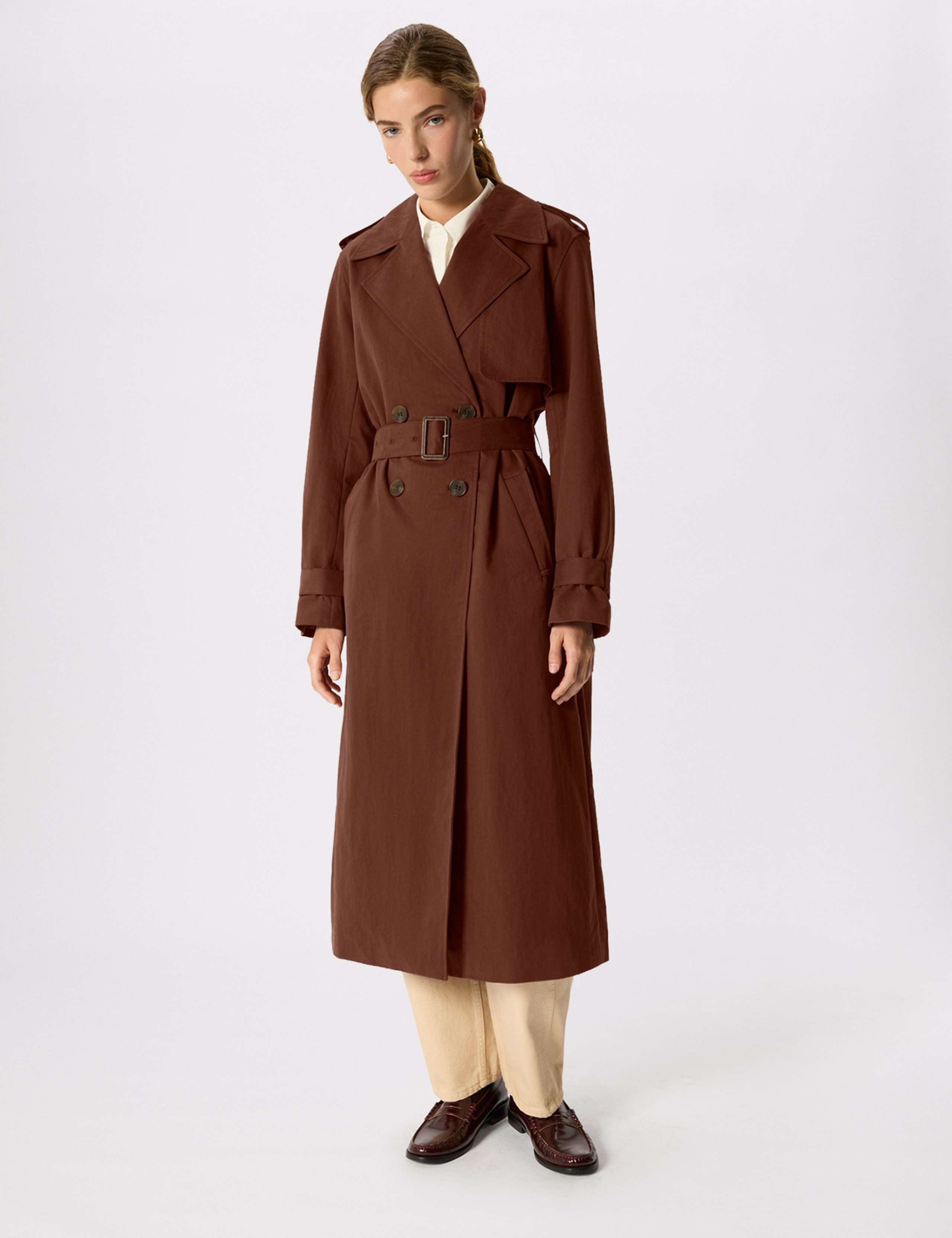 Cotton Rich Belted Collared Trench Coat 5 of 6