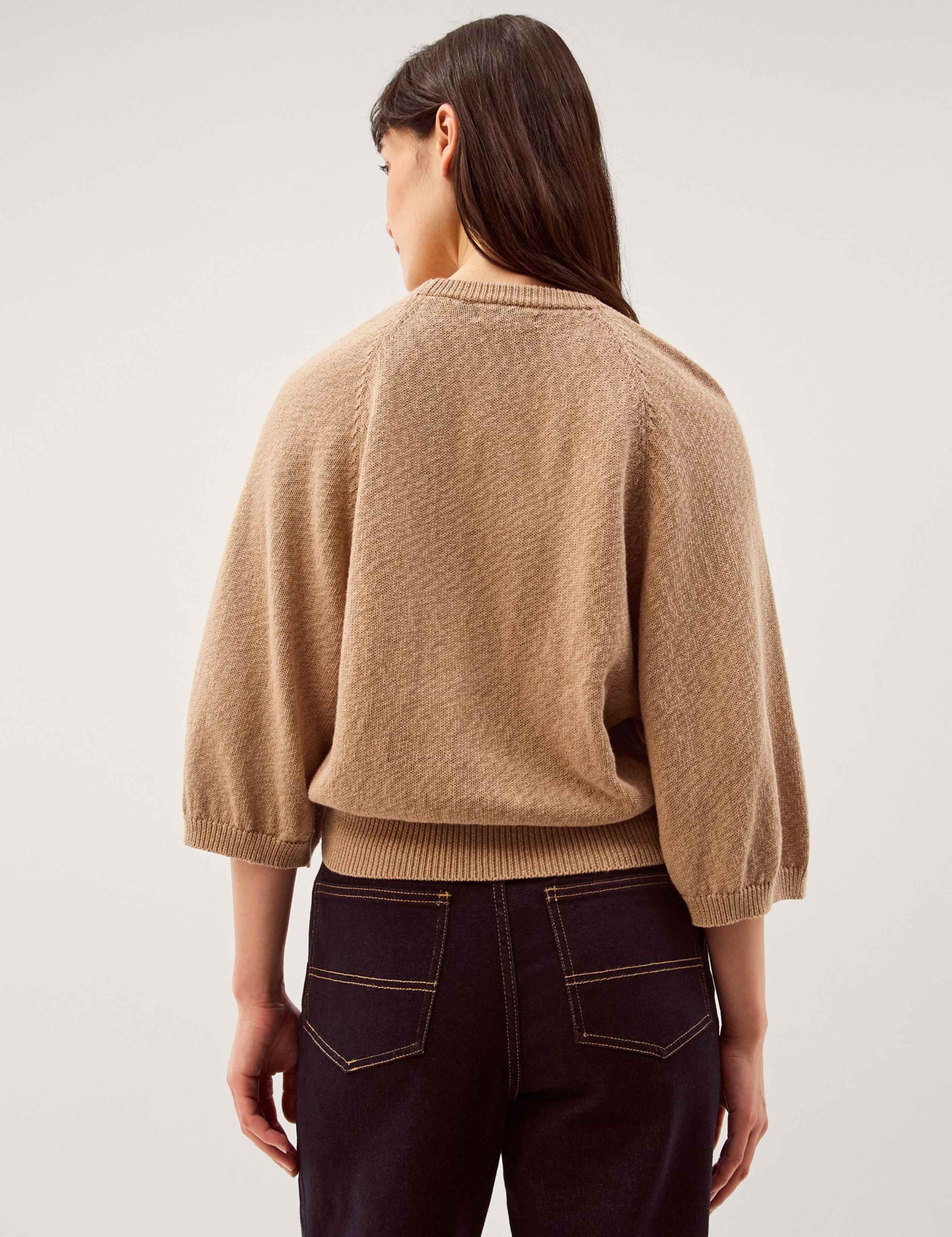 Cotton Rich Wide Sleeve Jumper 2 of 4