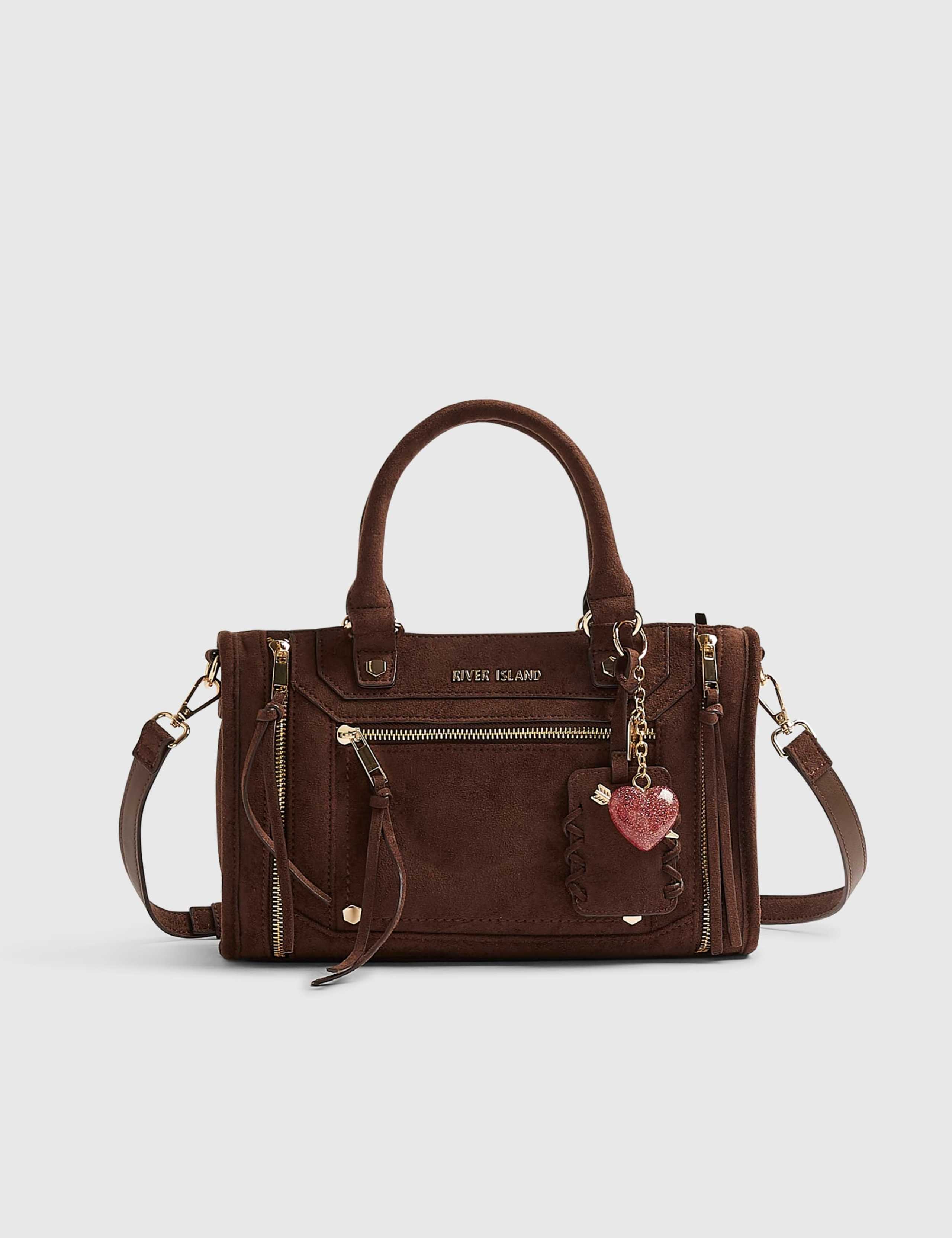 Suedette Zip Detail Tote Bag 6 of 6