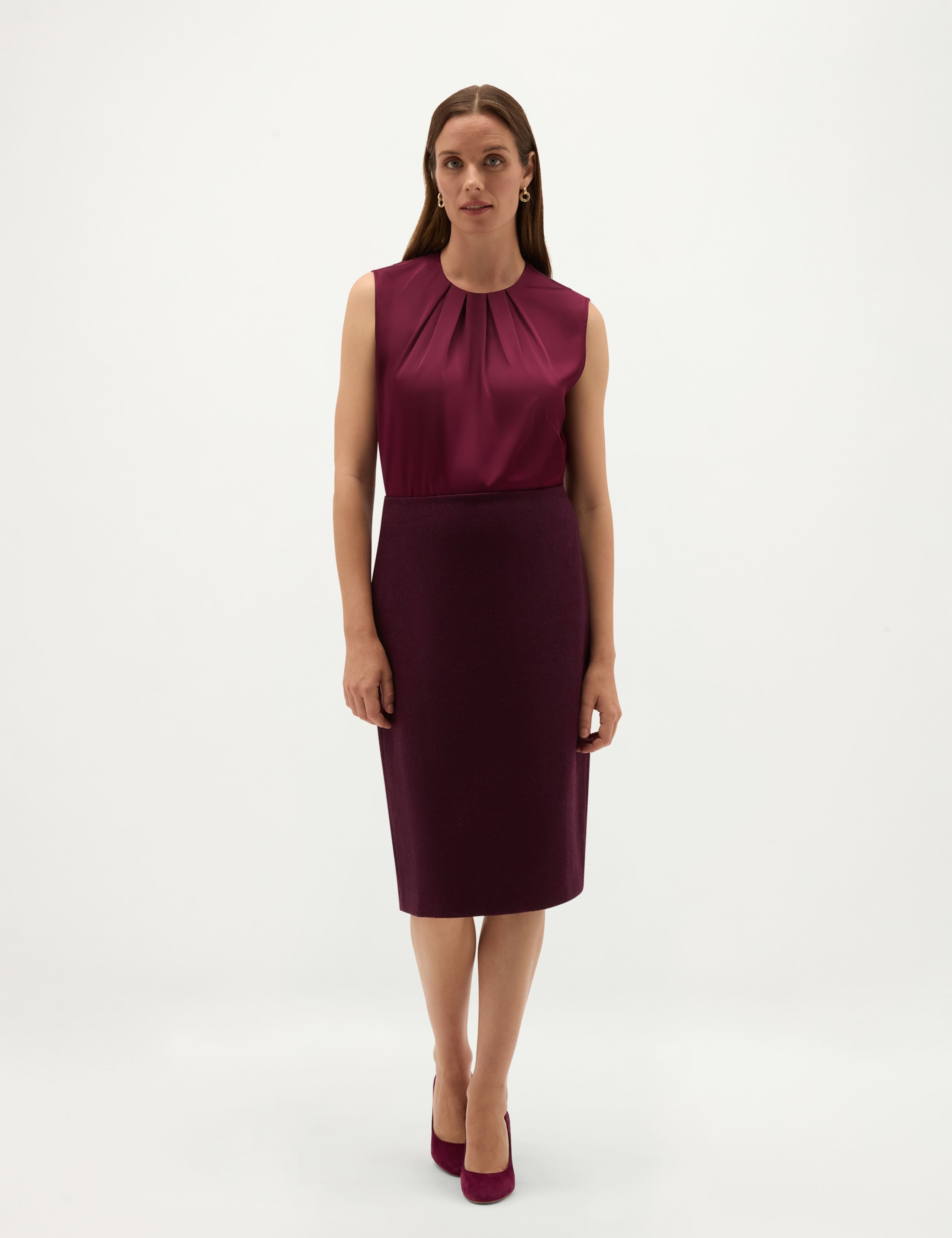 Pure Wool Knee Length Pencil Skirt 1 of 5