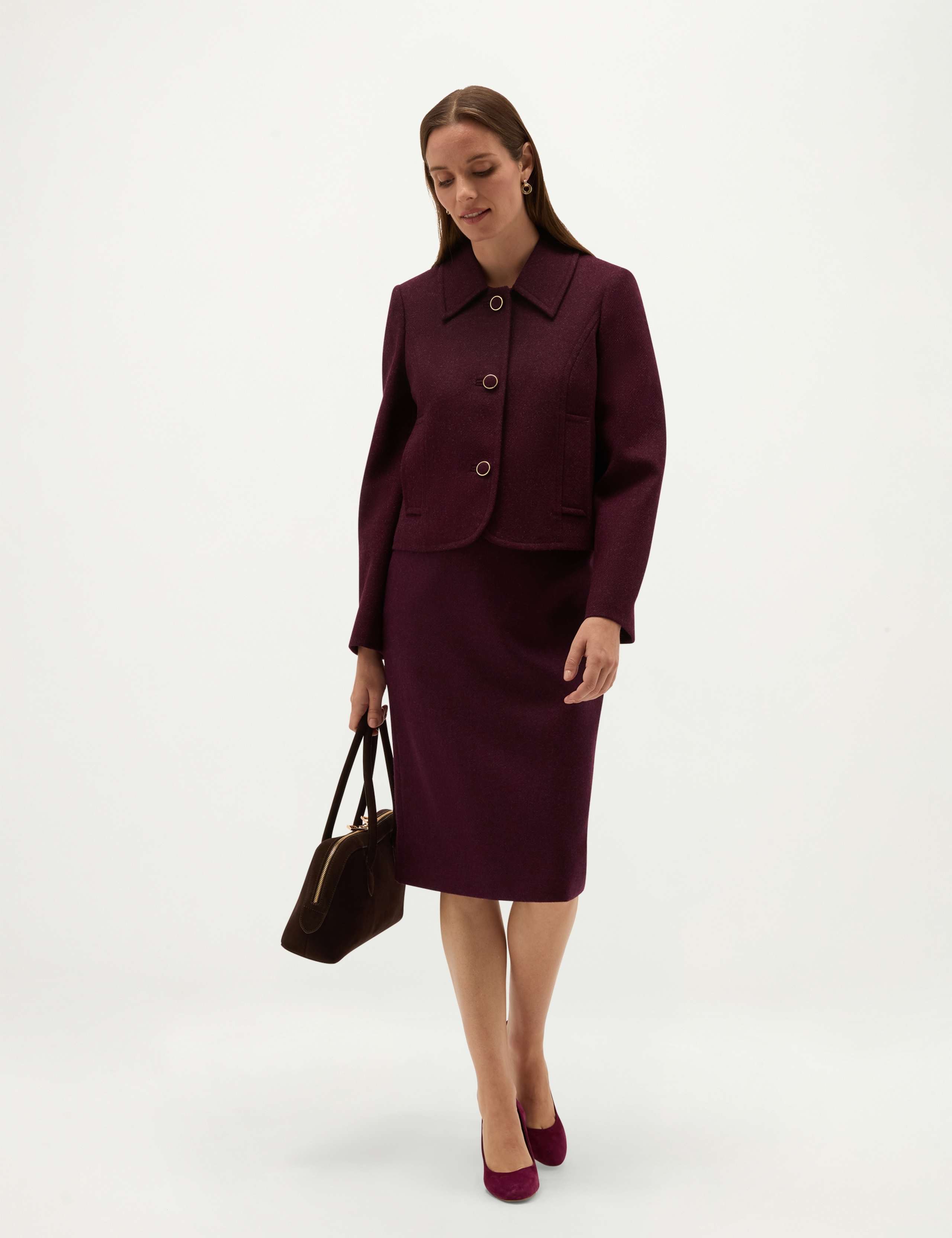 Pure Wool Knee Length Pencil Skirt 3 of 5