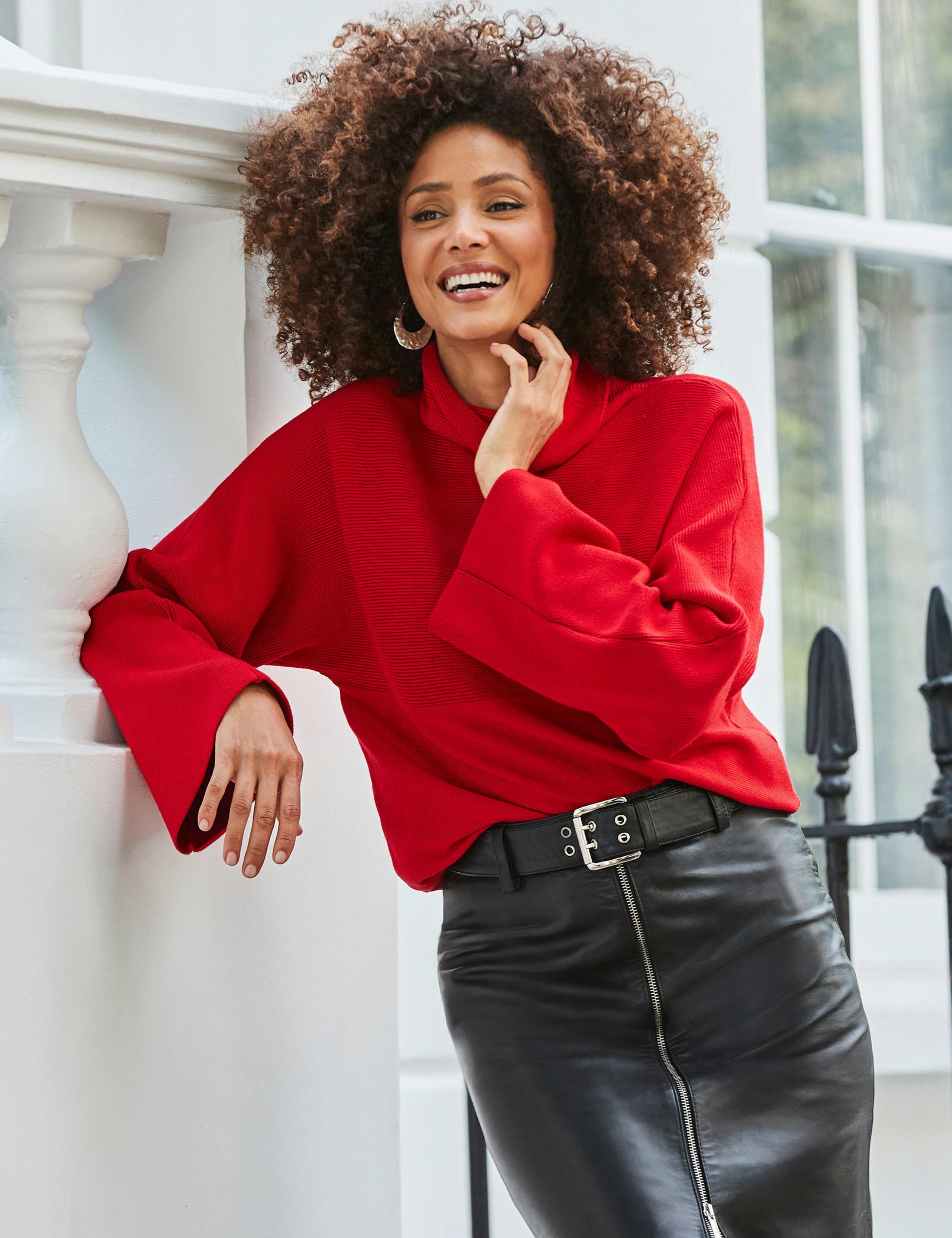 Ribbed Funnel Neck Jumper 4 of 5