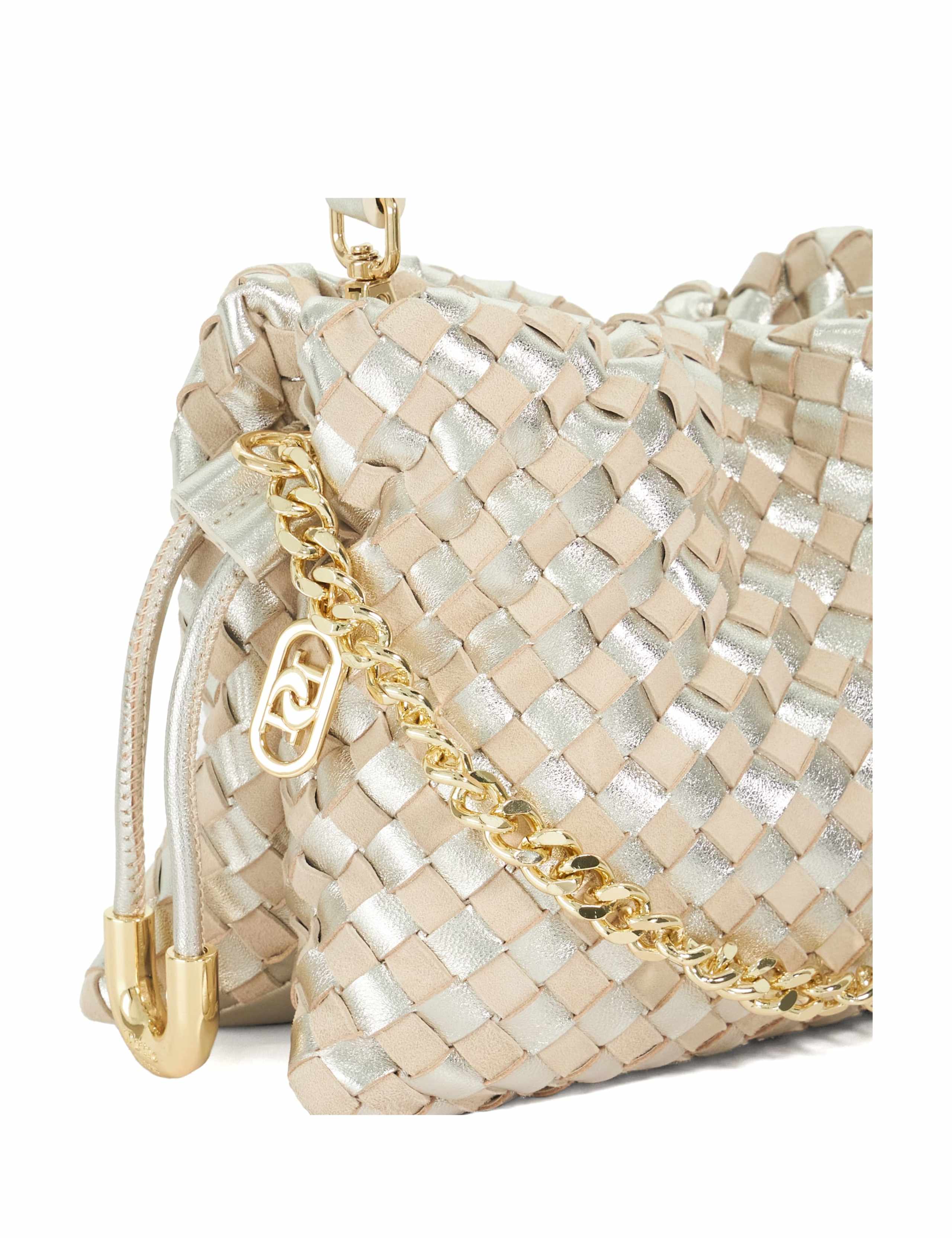Leather Woven Grab Bag 5 of 6
