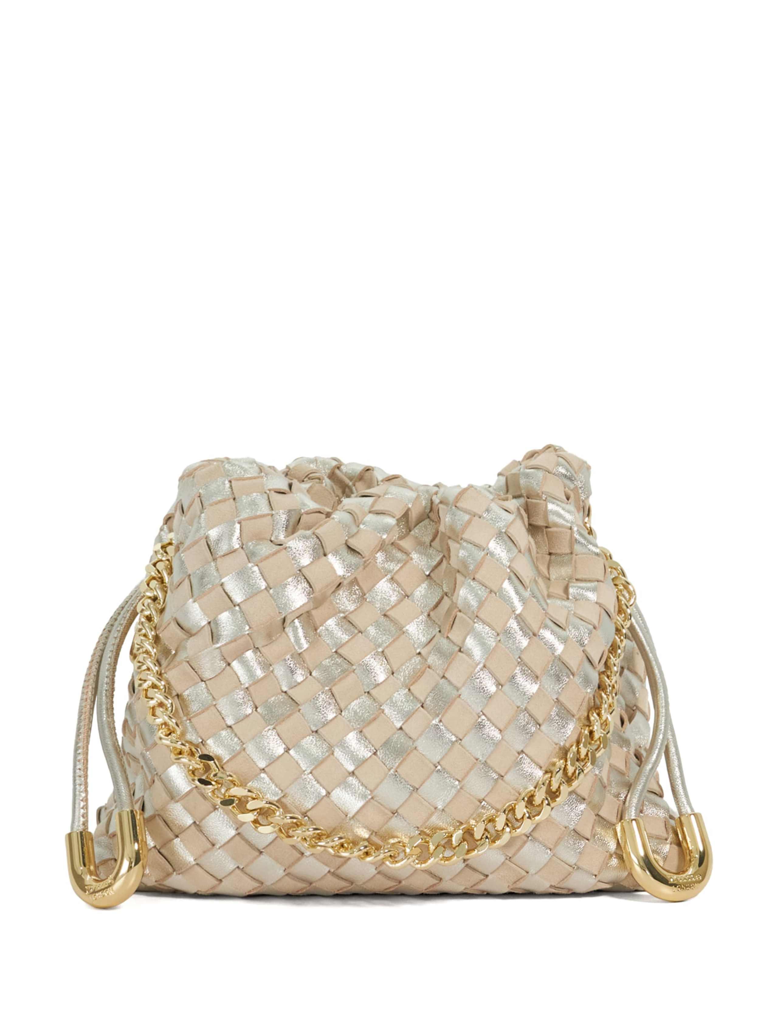 Leather Woven Grab Bag 2 of 6