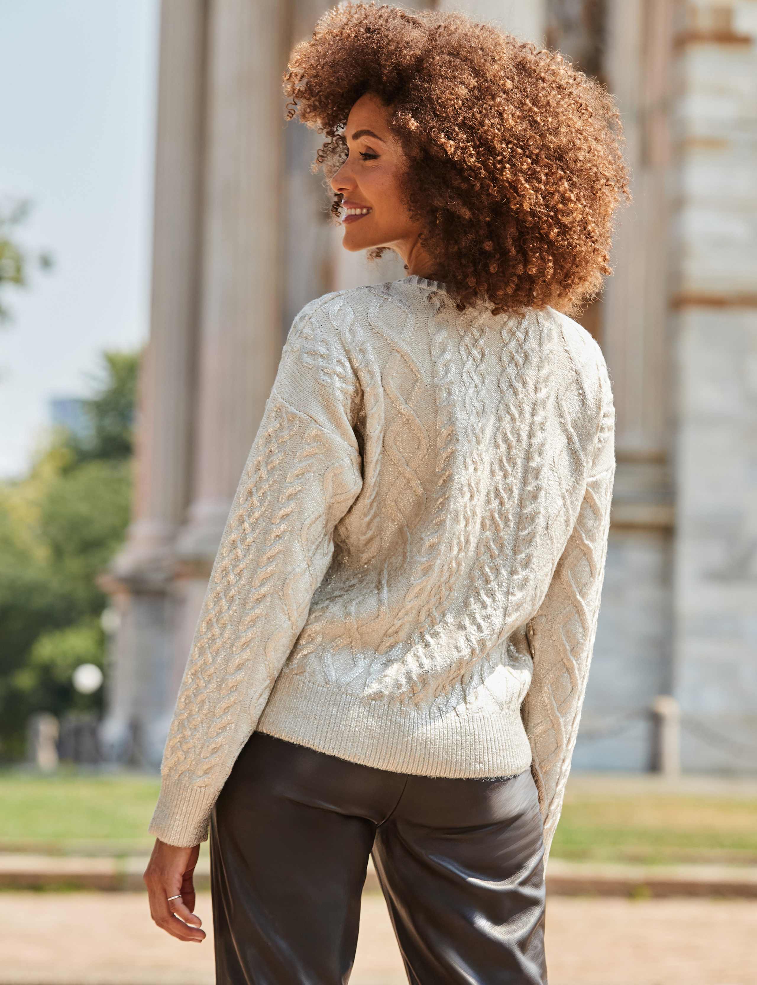 Metallic Cable Knit Jumper 6 of 7