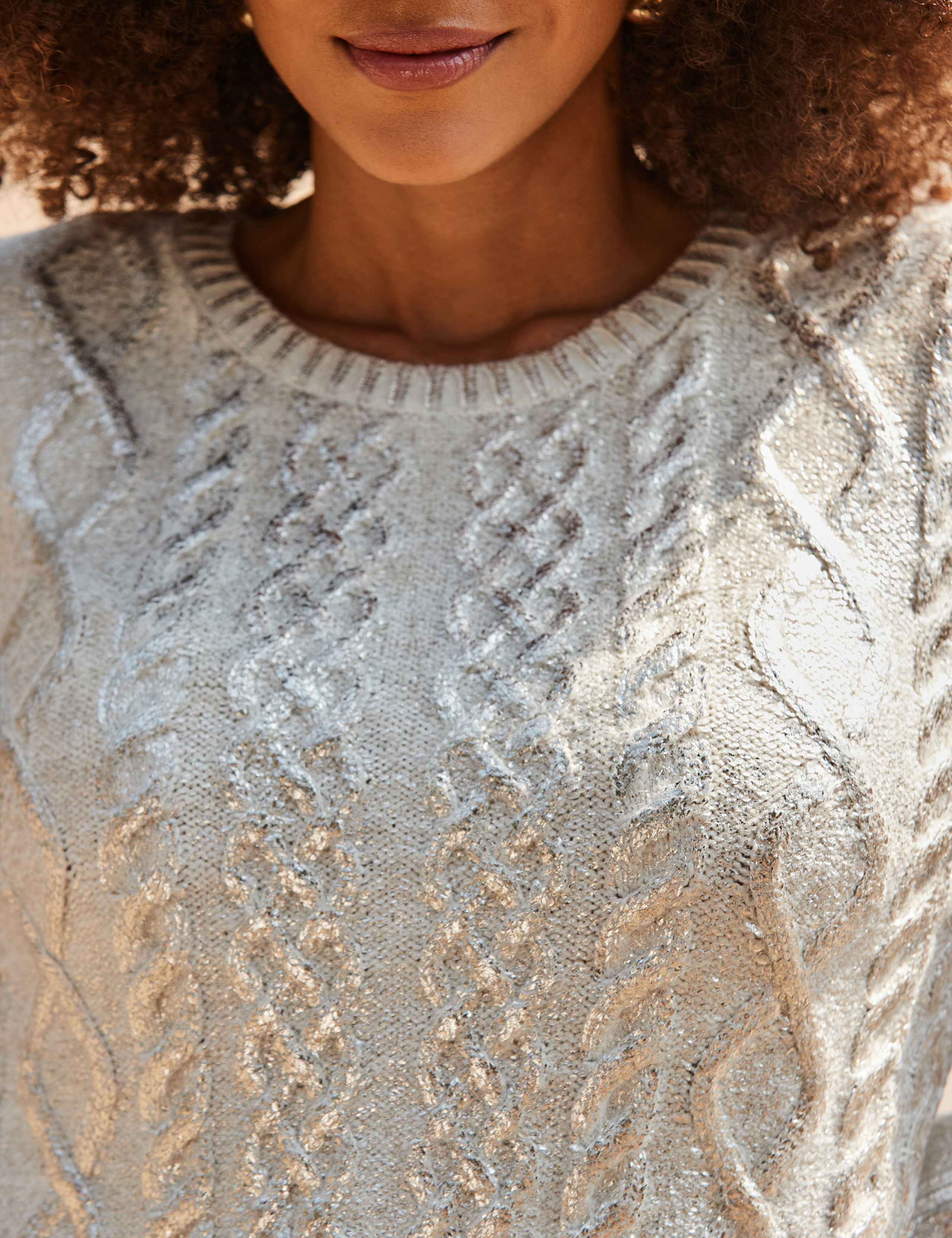 Metallic Cable Knit Jumper 7 of 7