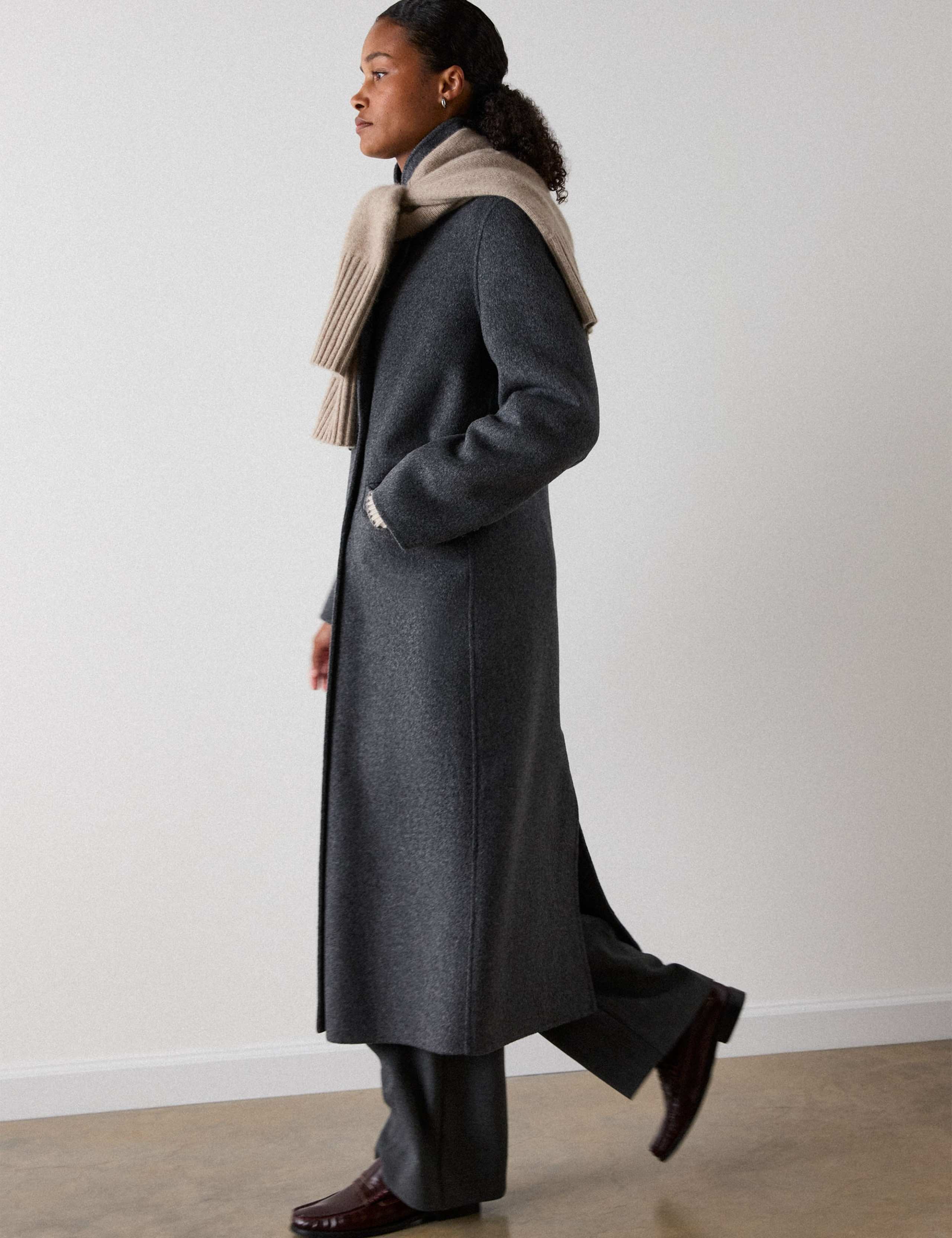 Double Faced Wool Rich Longline Coat 1 of 6