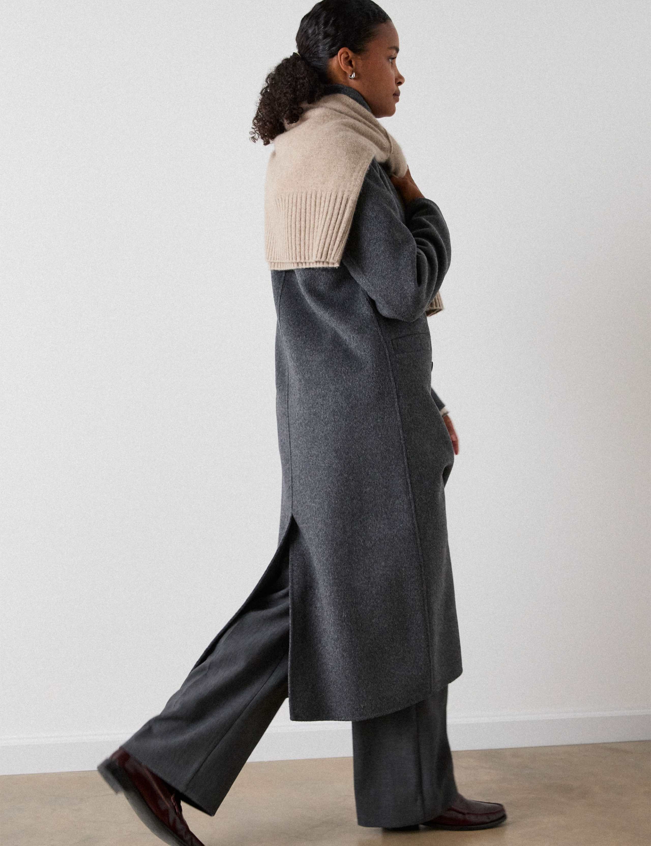 Double Faced Wool Rich Longline Coat 6 of 6