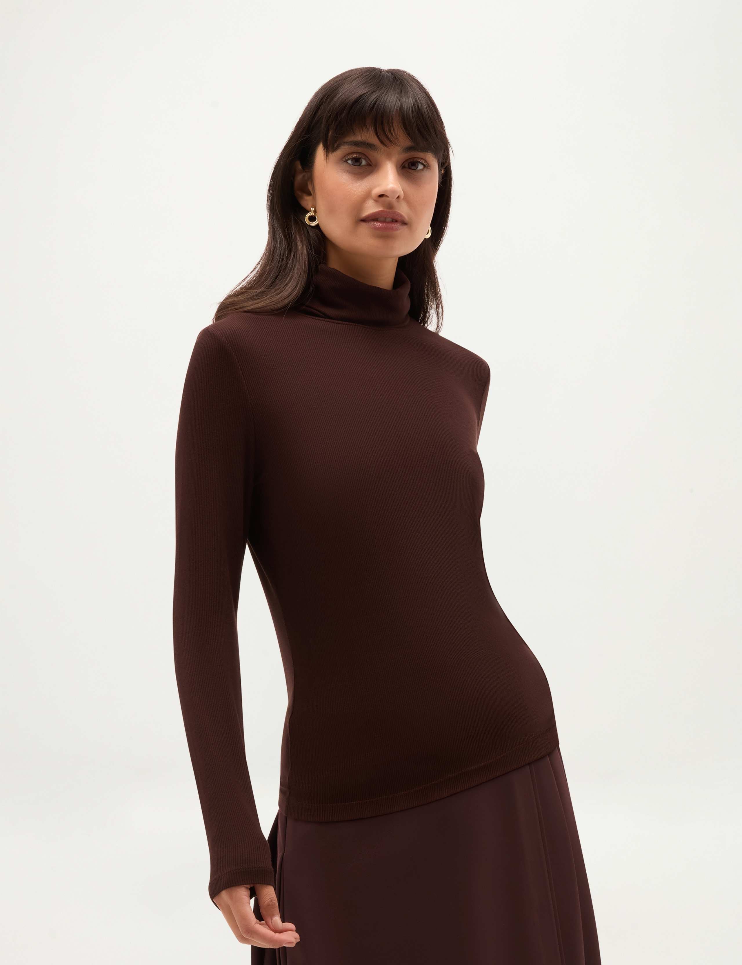 Ribbed Roll Neck Top 1 of 5