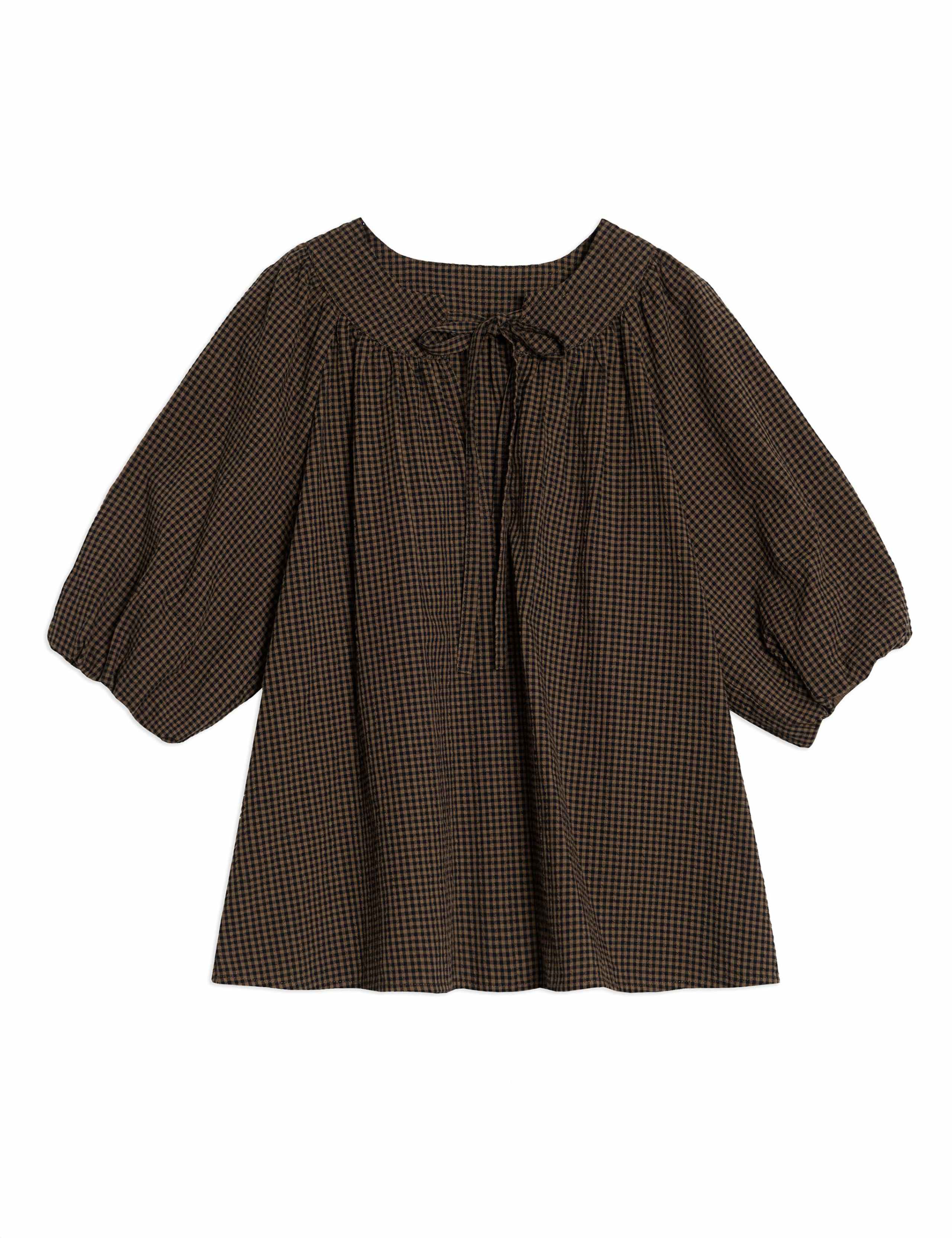 Cotton Rich Gingham Button Detail Top 2 of 5