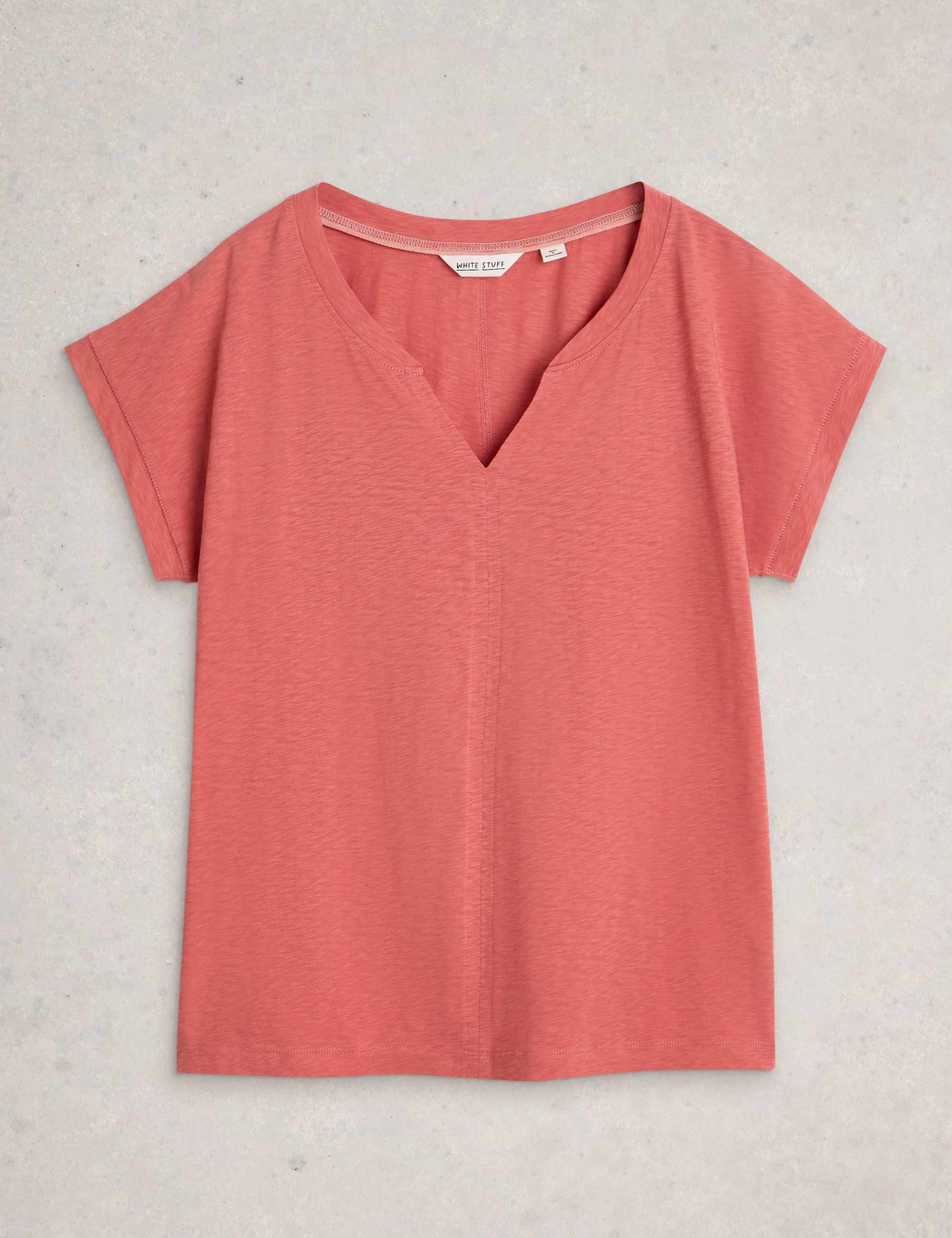 Pure Cotton Jersey V-Neck T-Shirt 2 of 6