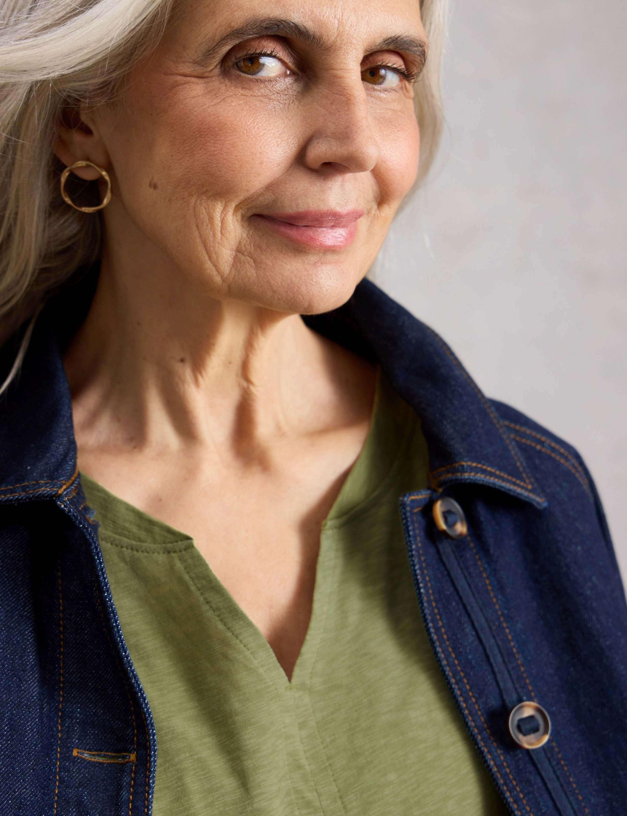 Pure Cotton Jersey V-Neck T-Shirt 5 of 6