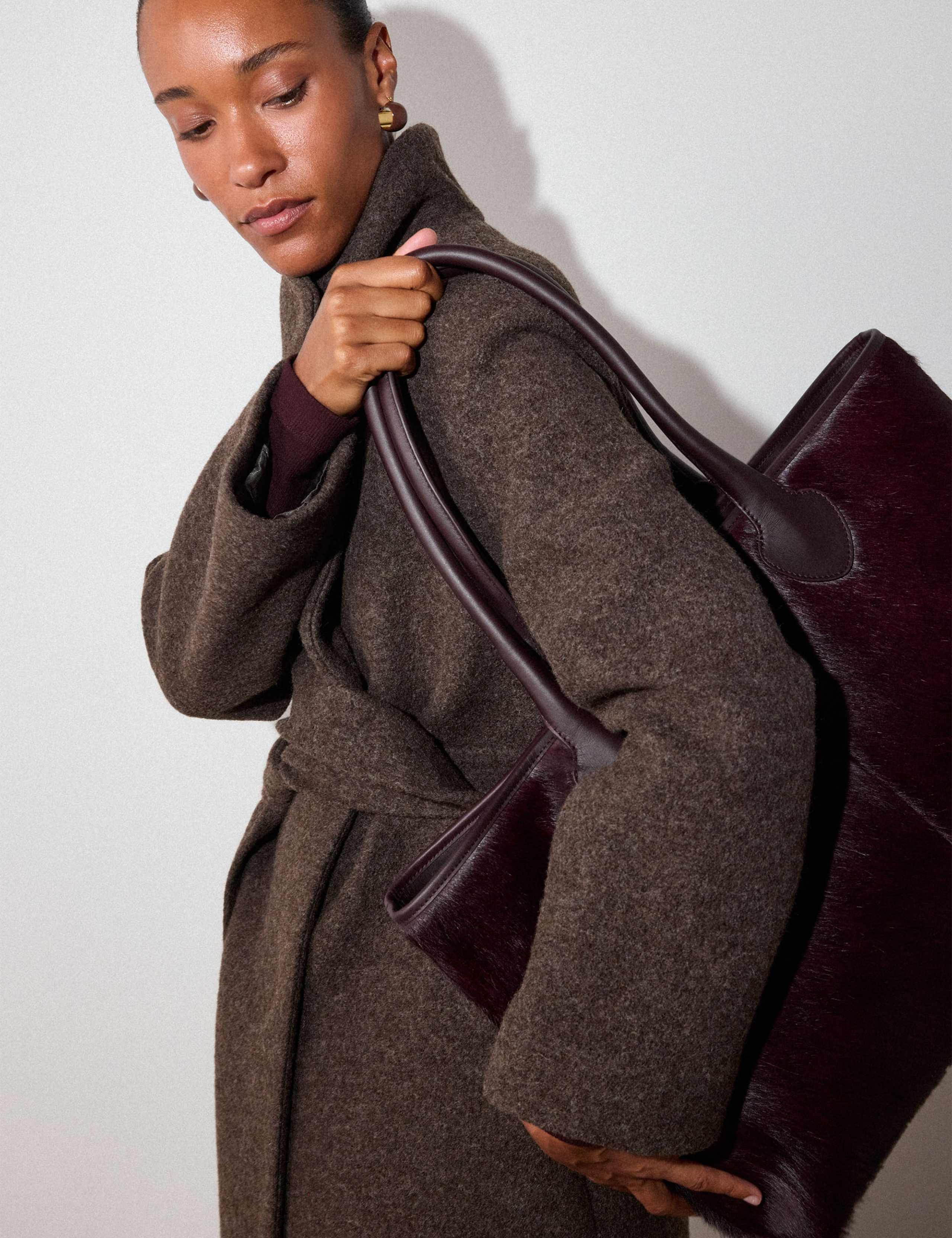 Pure Wool Funnel Neck Trench Coat 4 of 6