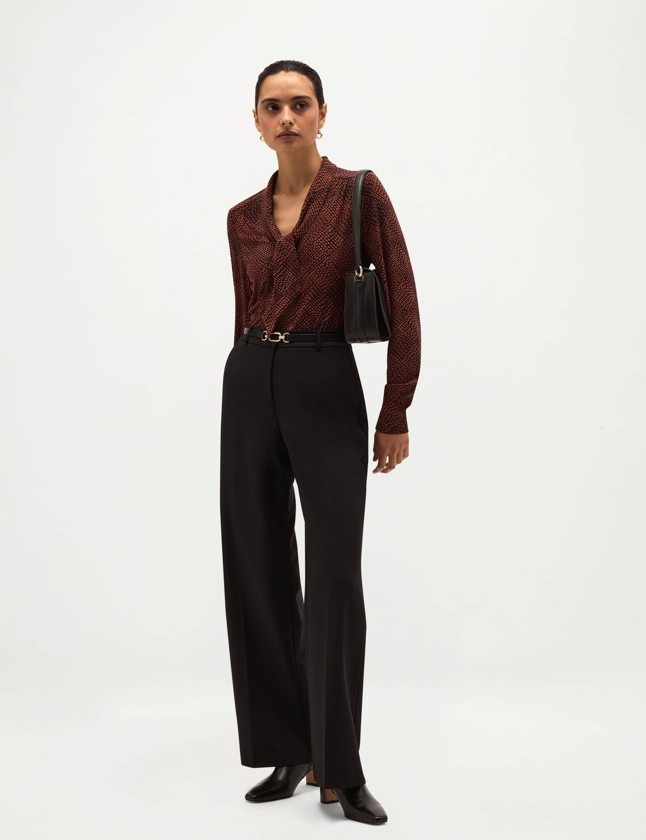 Printed Tie Neck Blouse 2 of 6