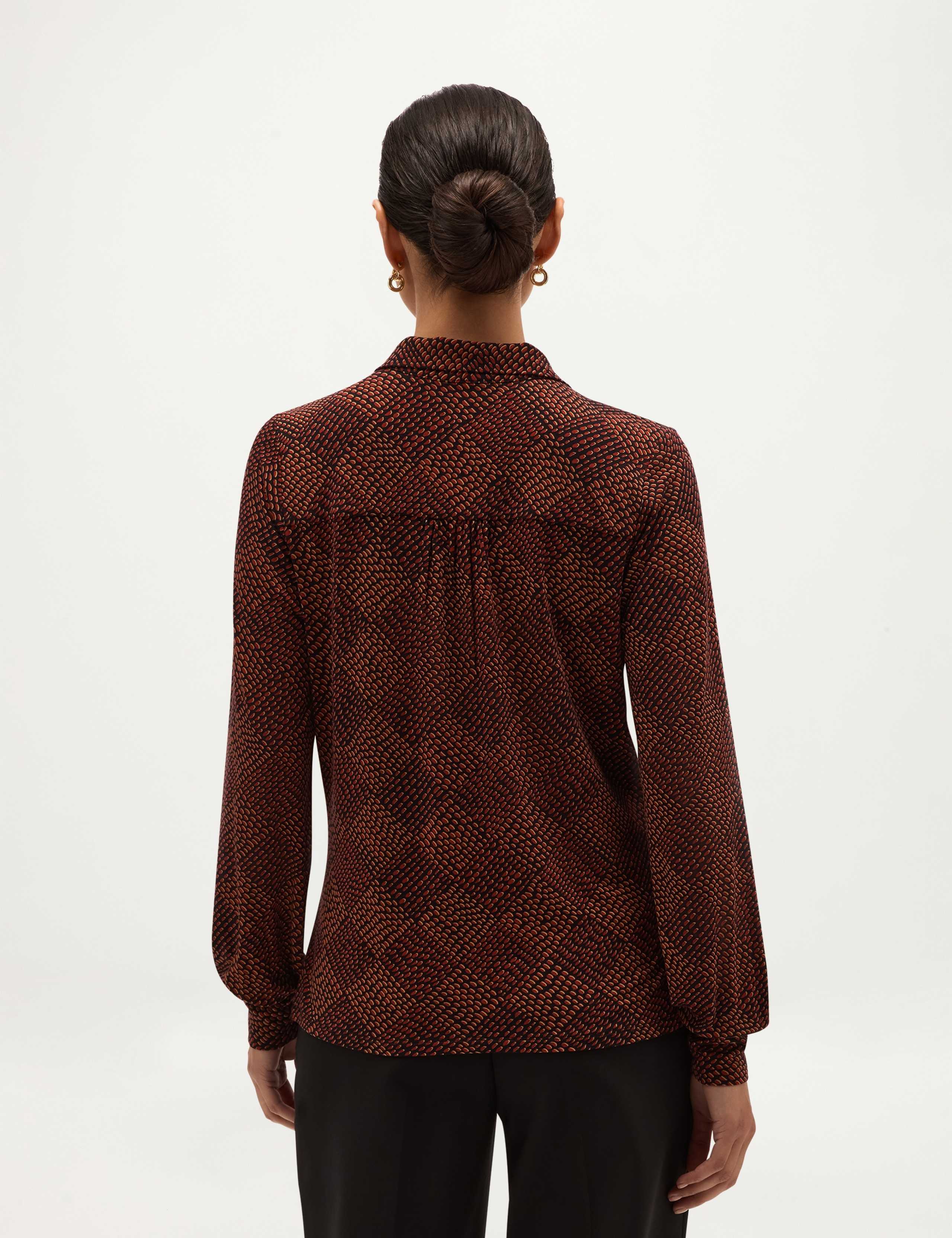 Printed Tie Neck Blouse 4 of 6