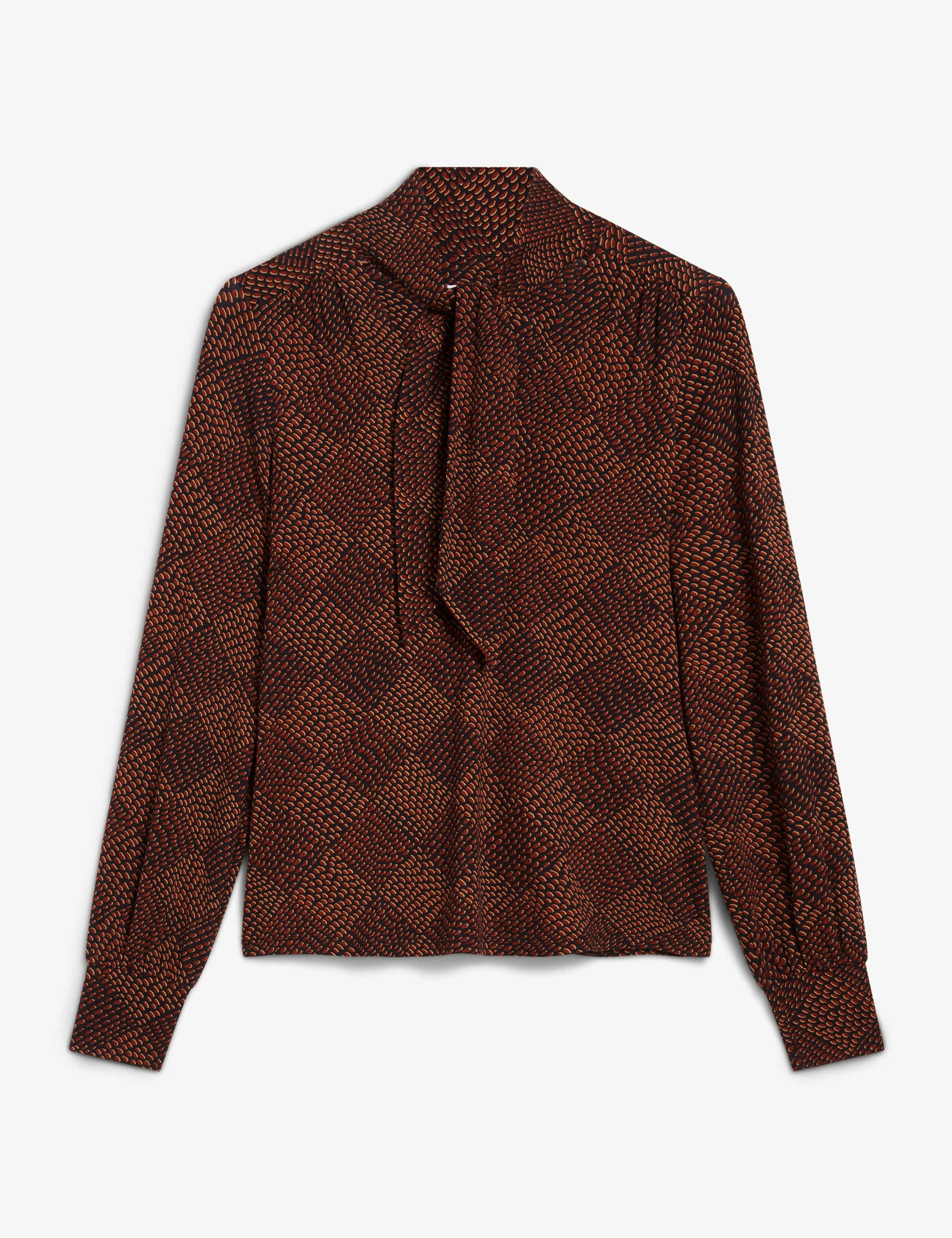 Printed Tie Neck Blouse 5 of 6