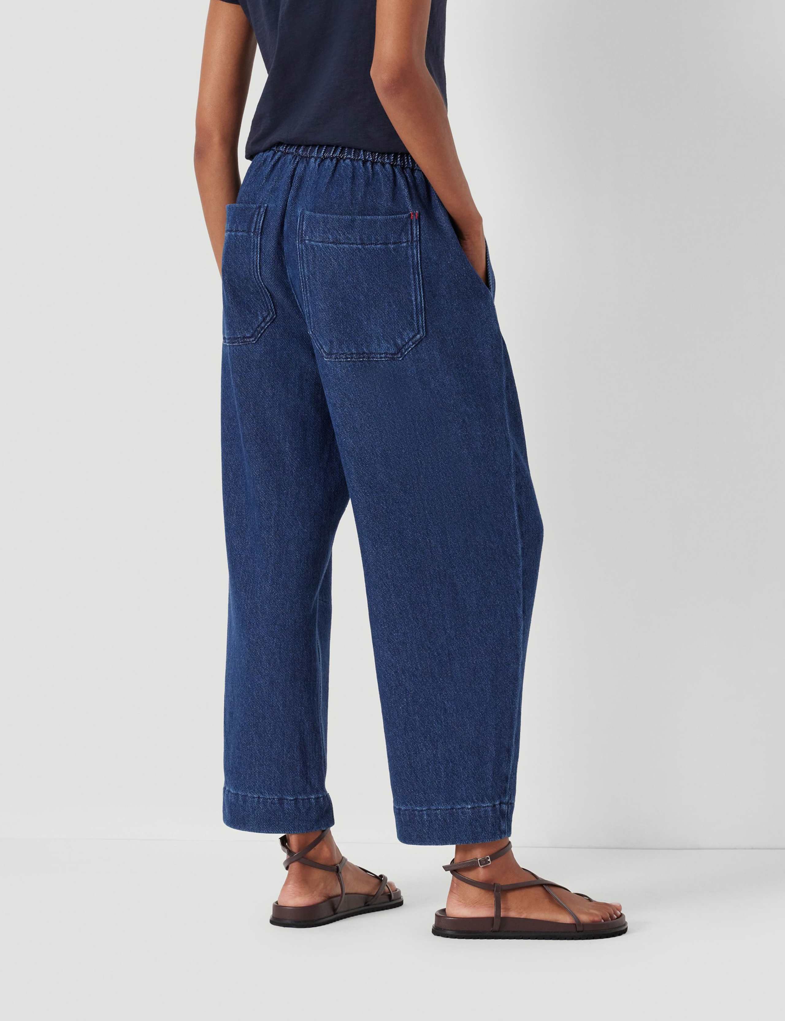 Denim Mid Rise Barrel Leg Jeans 4 of 6