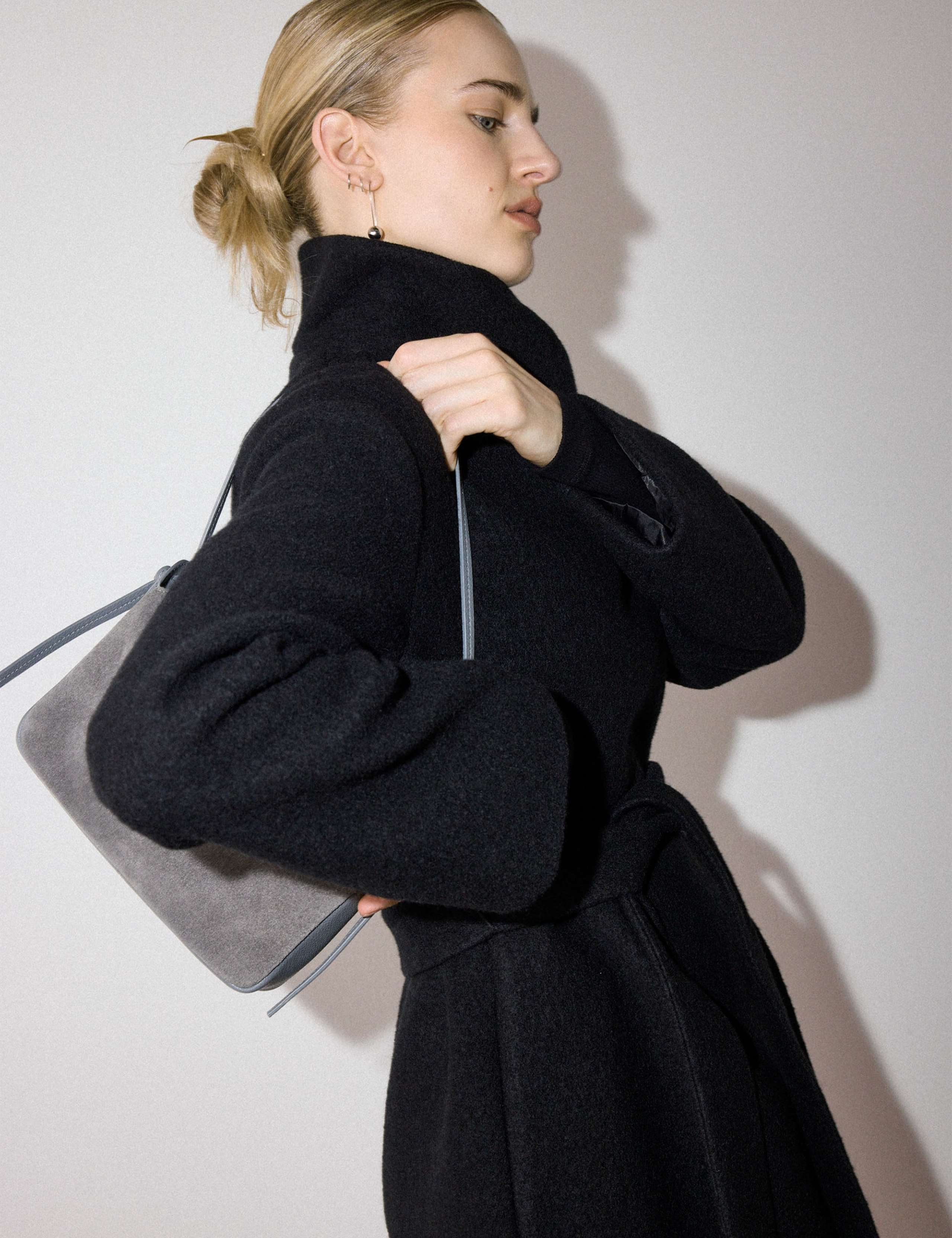Pure Wool Funnel Neck Trench Coat 6 of 6
