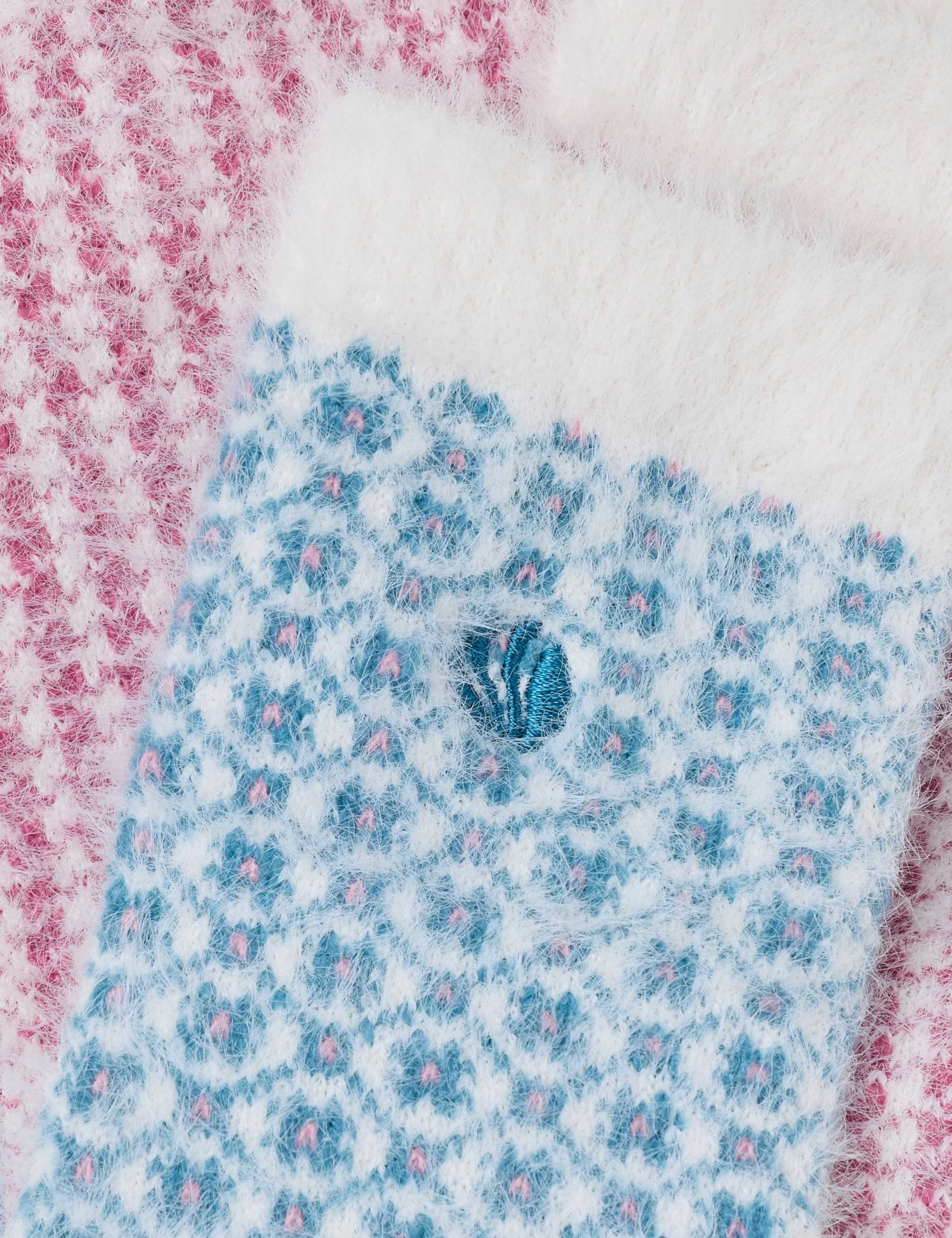 2 Pack Geometric Fluffy Socks 3 of 3