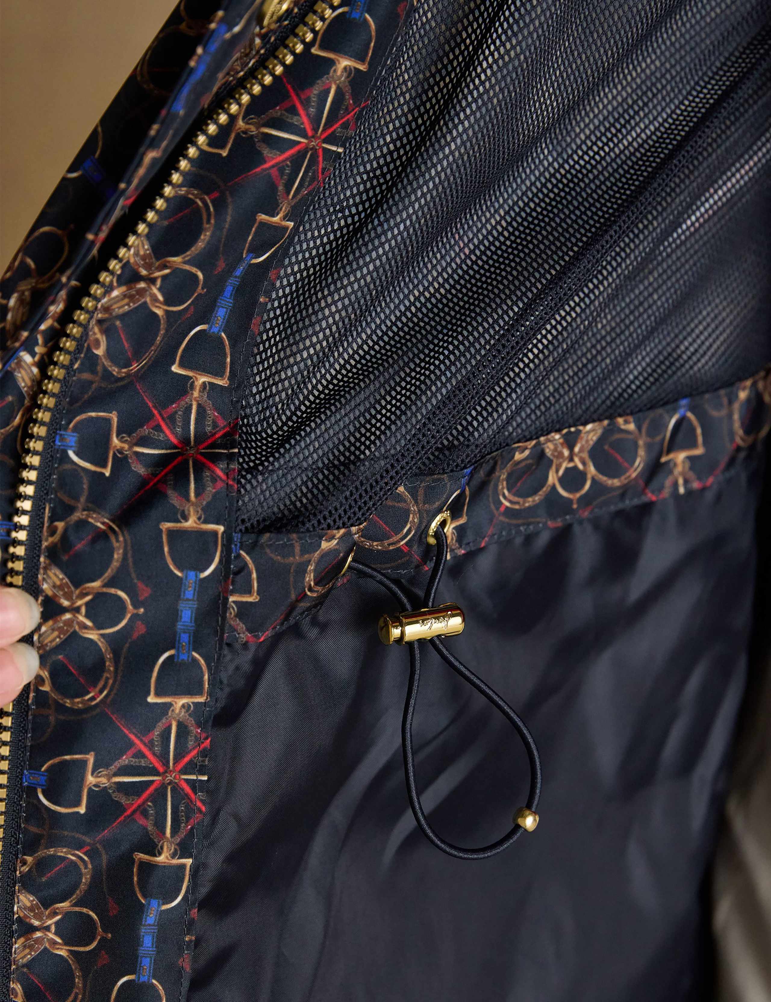 Packable Waterproof Geometric Hooded Raincoat 9 of 9
