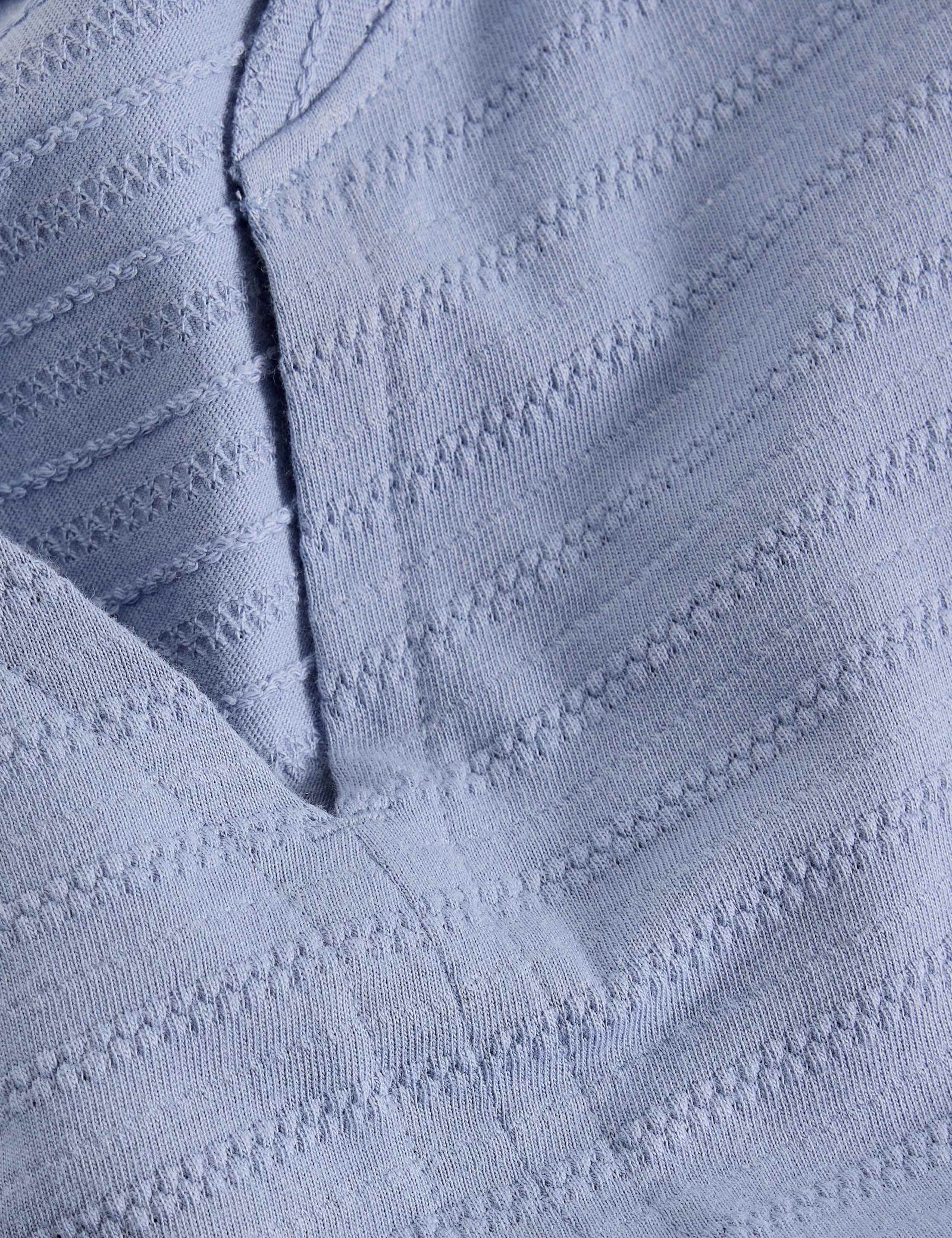 Pure Cotton Textured Notch Neck T-Shirt 6 of 6