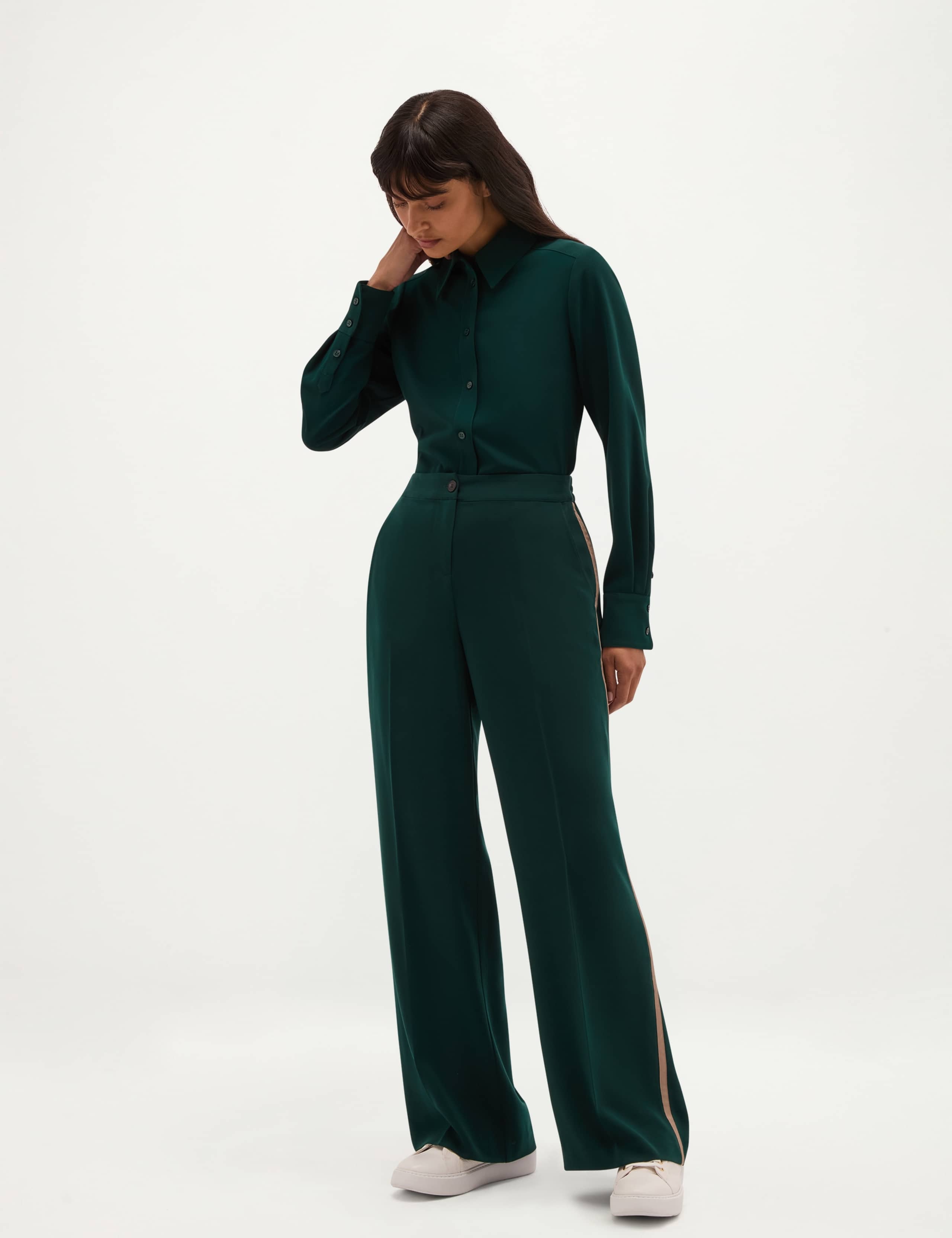 Elasticated Waist Wide Leg Trousers 1 of 6