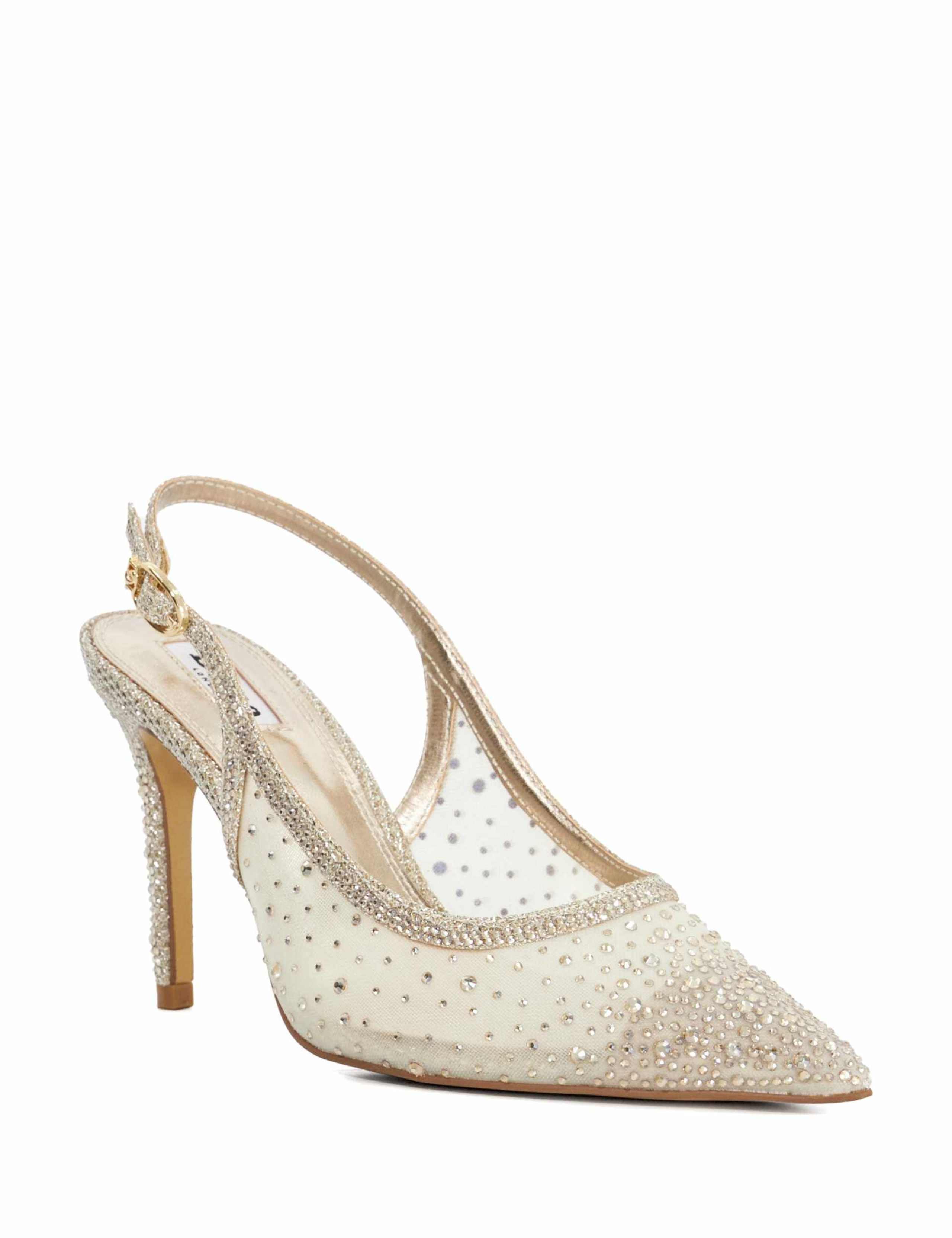 Sparkly High Heel Slingback Shoes 2 of 6