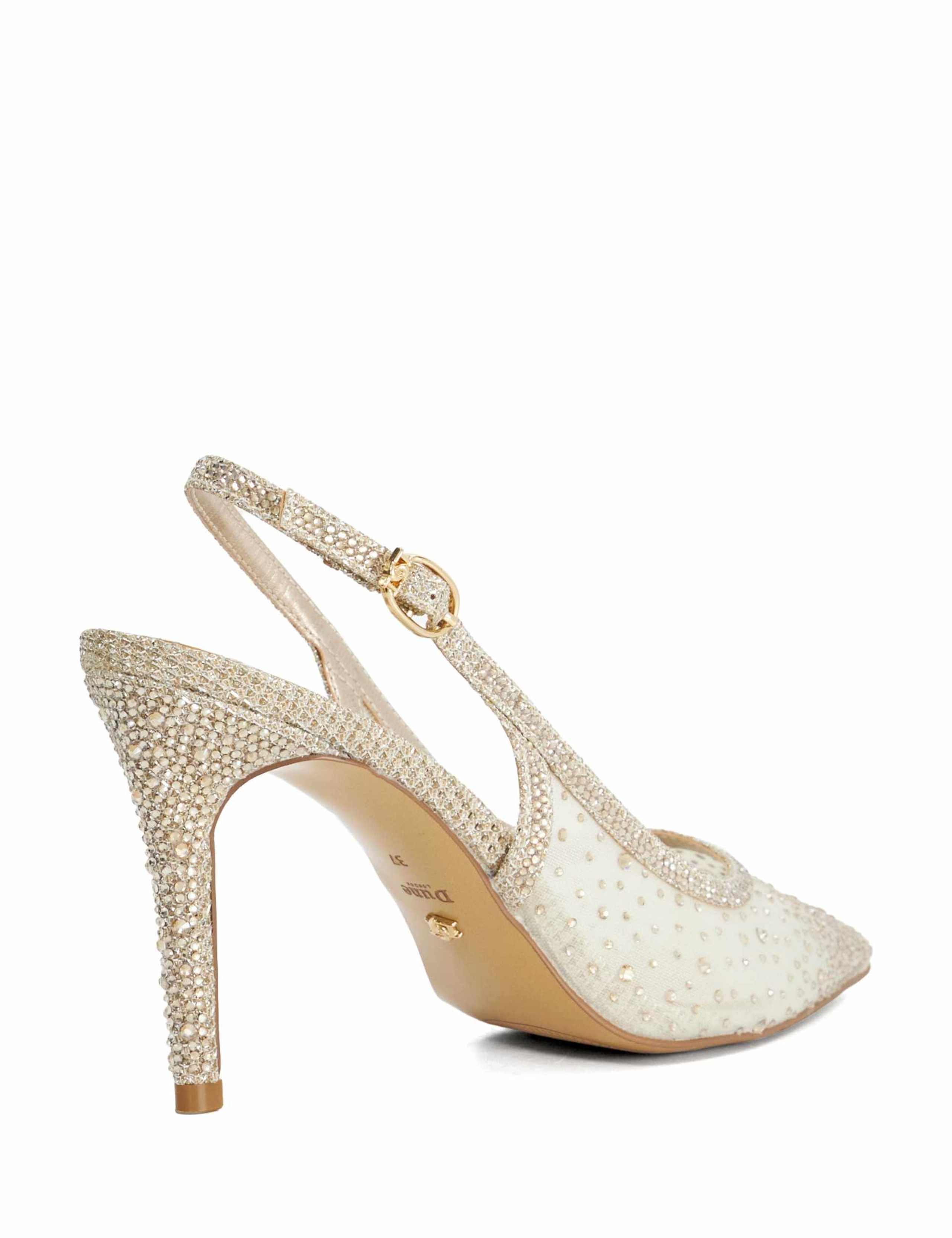 Sparkly High Heel Slingback Shoes 3 of 6