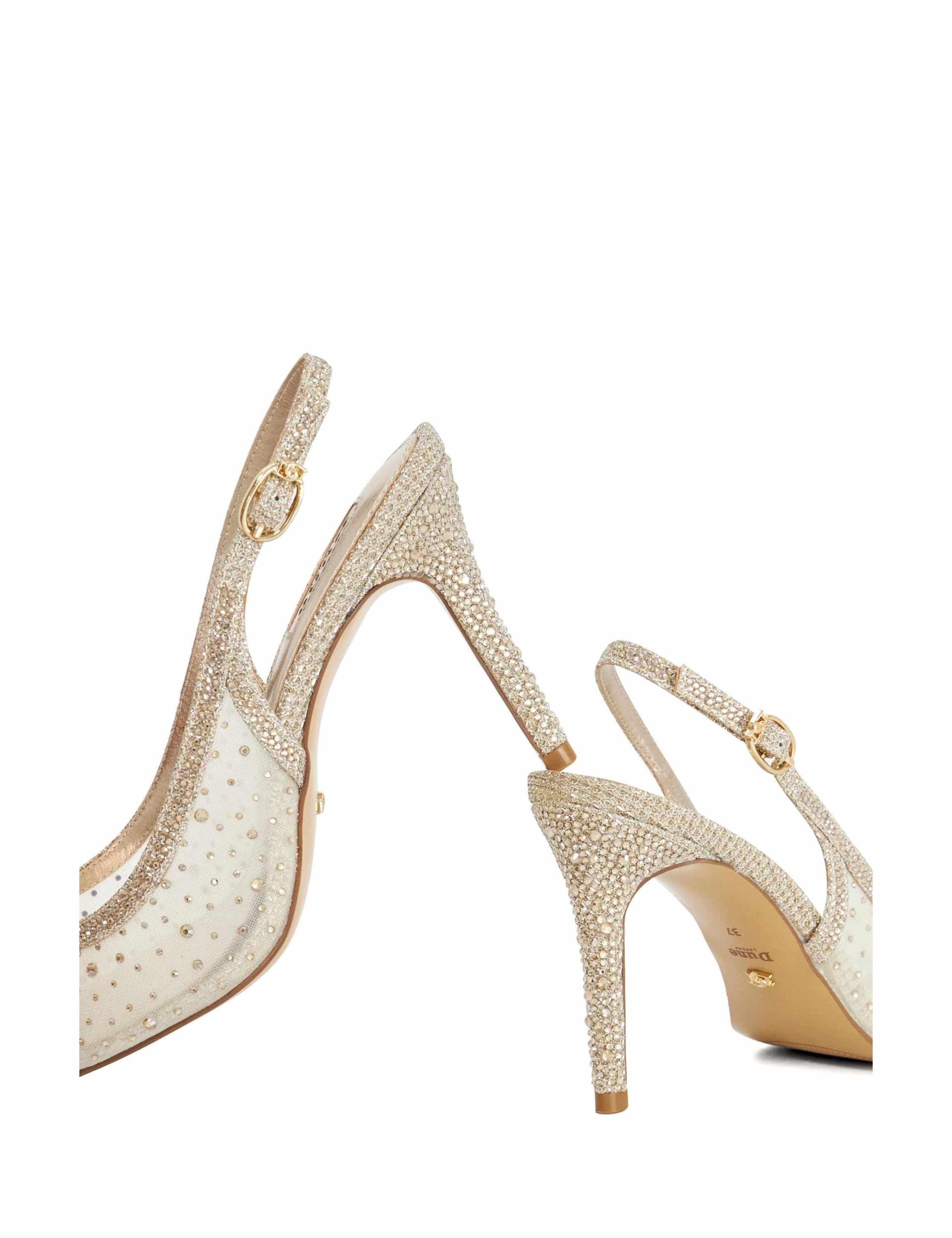 Sparkly High Heel Slingback Shoes 6 of 6