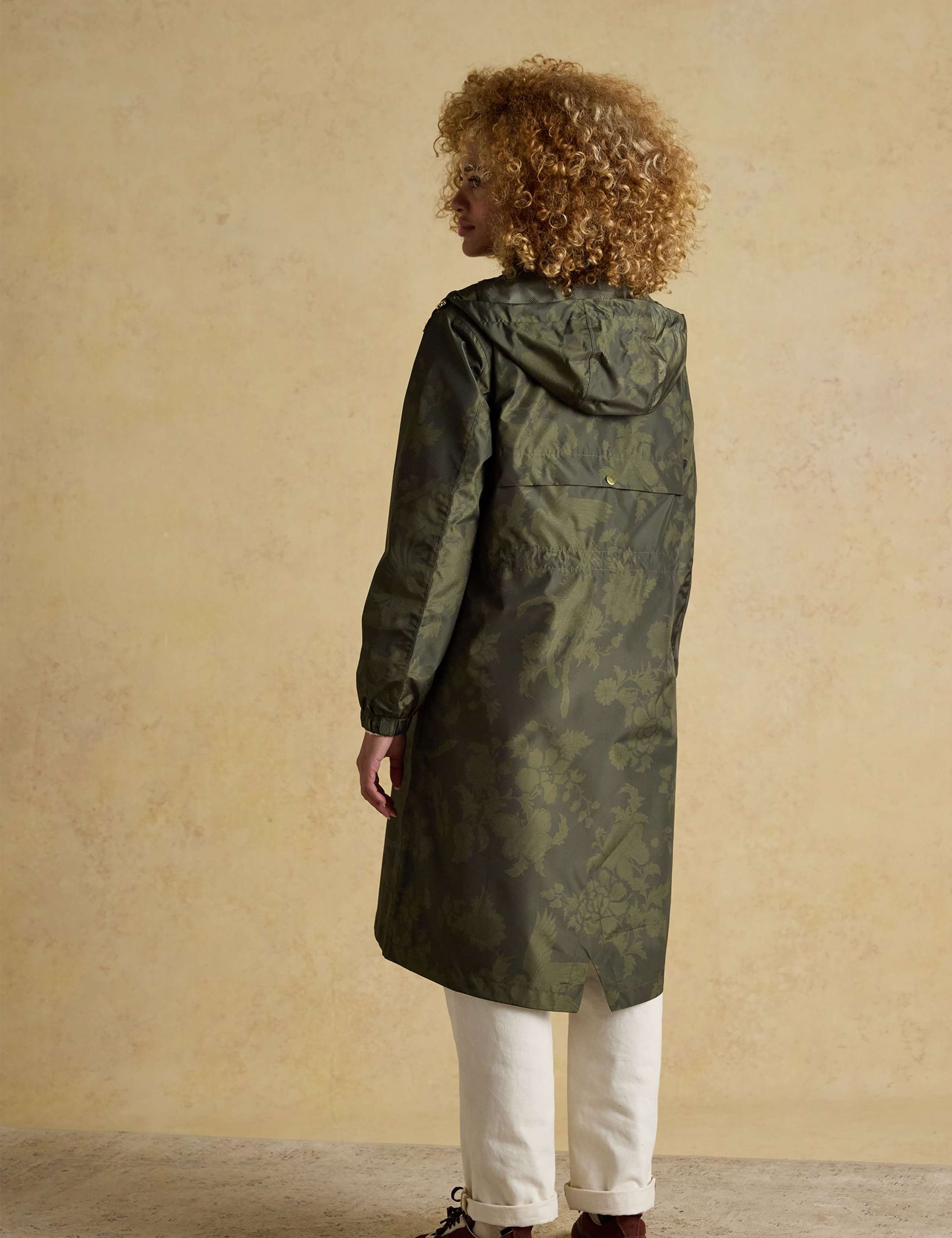 Waterproof Floral Hooded Relaxed Raincoat 6 of 10