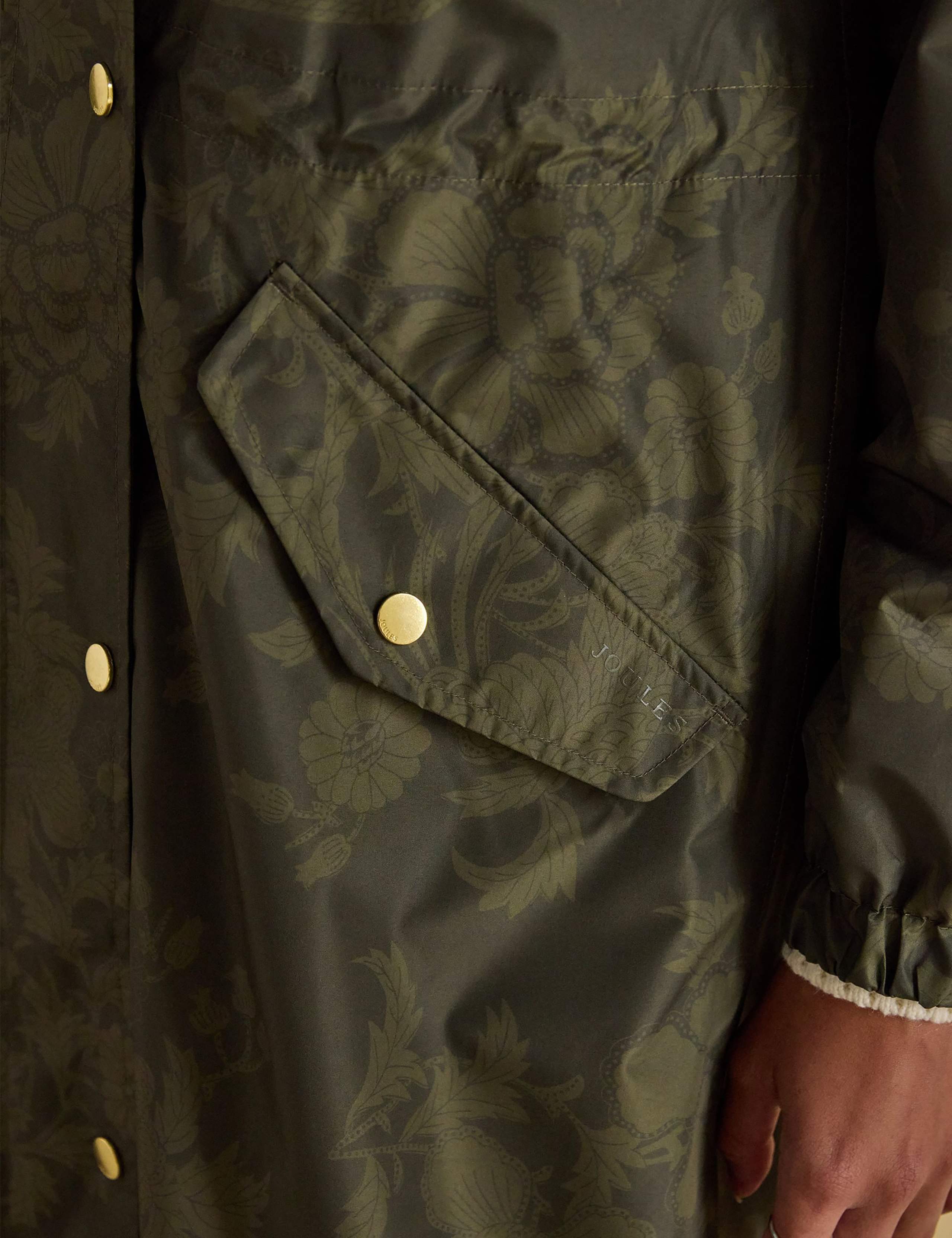 Waterproof Floral Hooded Relaxed Raincoat 10 of 10