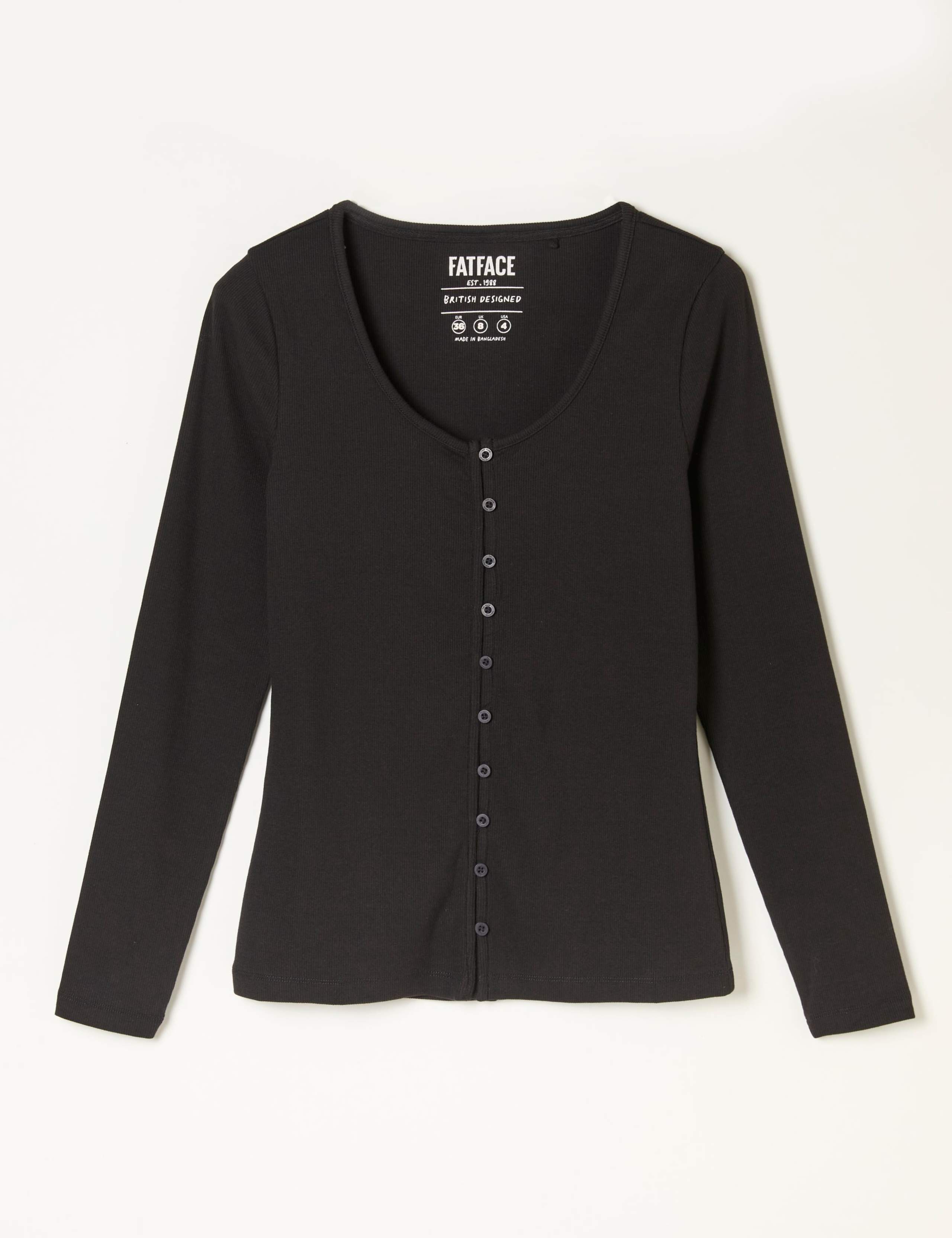 Cotton Rich Ribbed Scoop Neck Top 2 of 6
