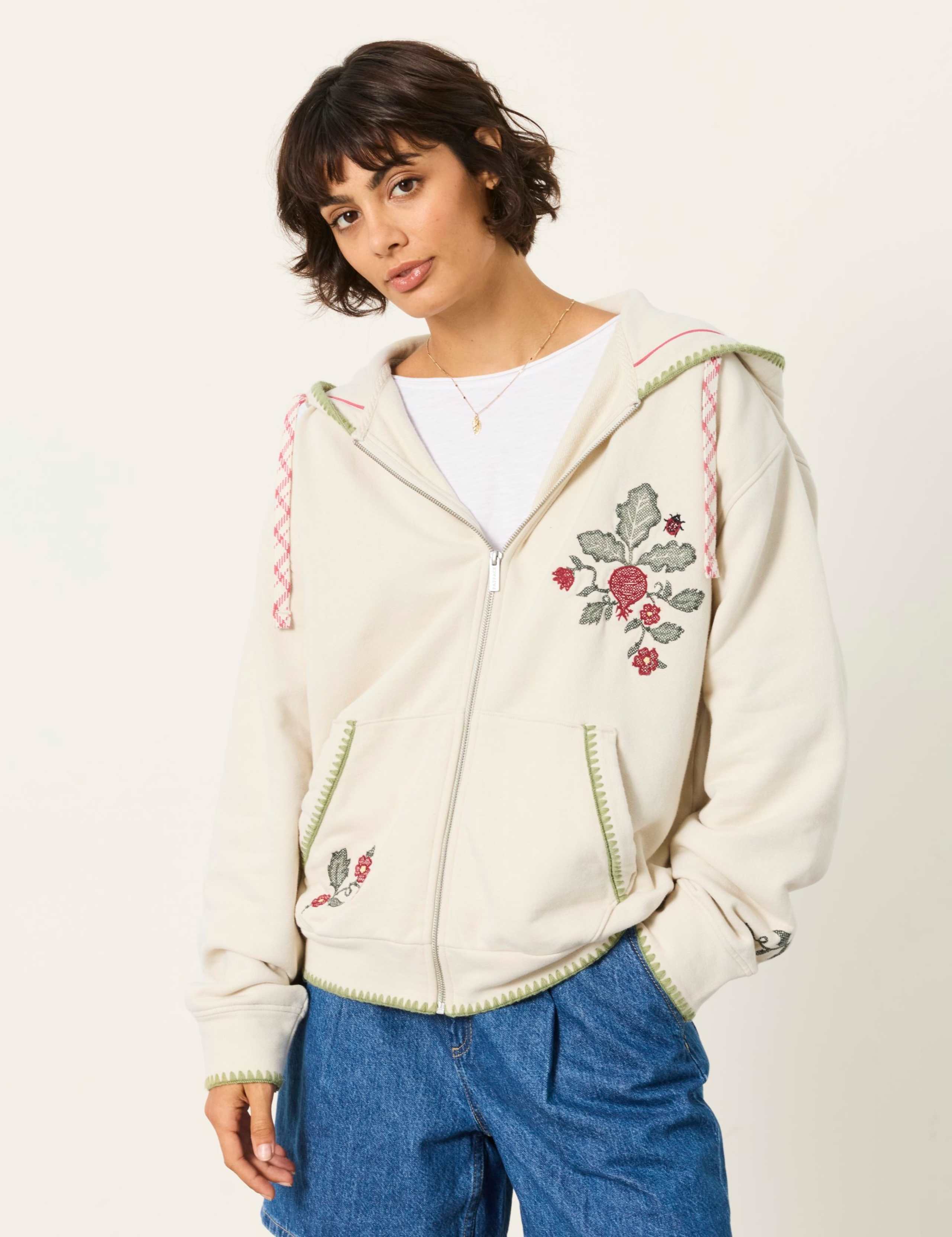 Pure Cotton Regular Fit Zip Up Hoodie 1 of 9