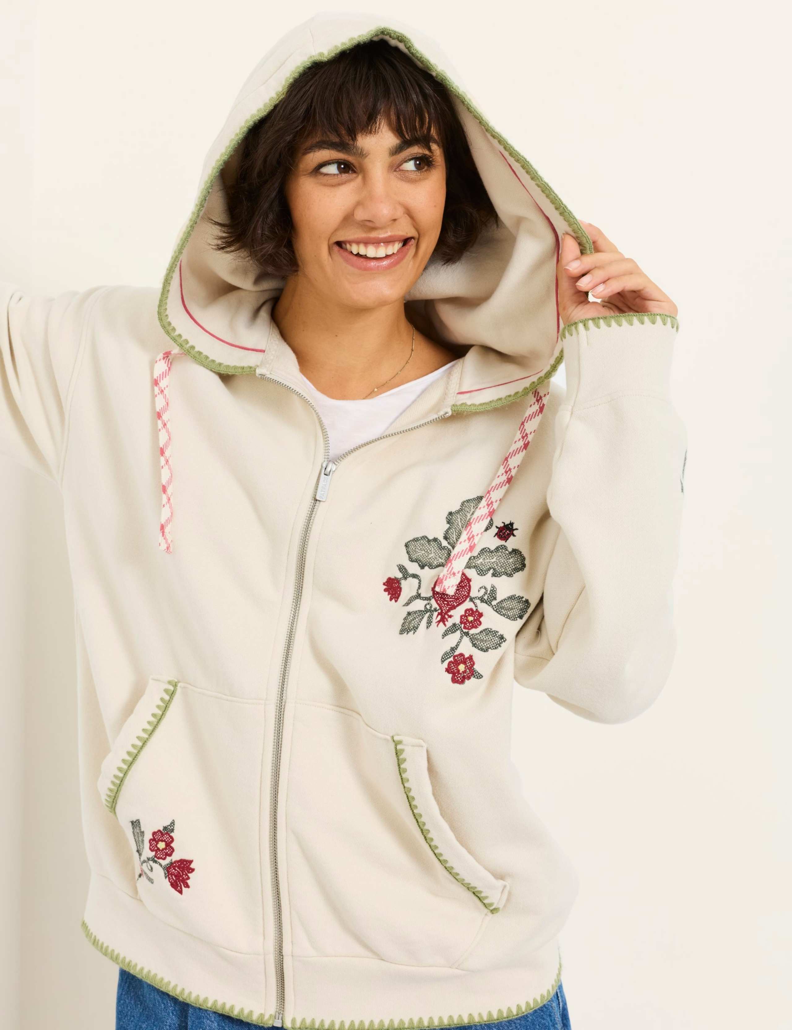 Pure Cotton Regular Fit Zip Up Hoodie 6 of 9