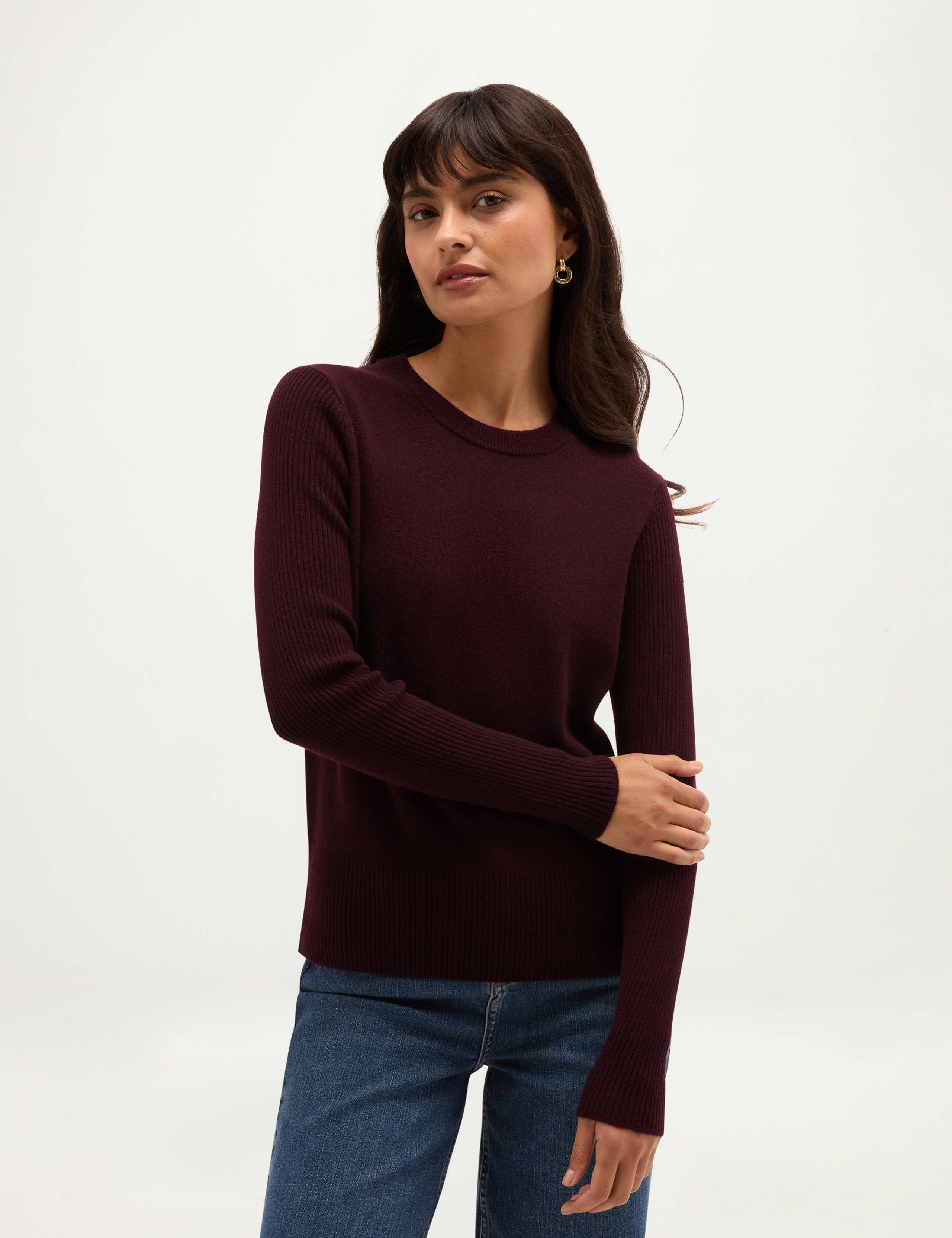 Merino Wool Rich Jumper with Cashmere 1 of 6