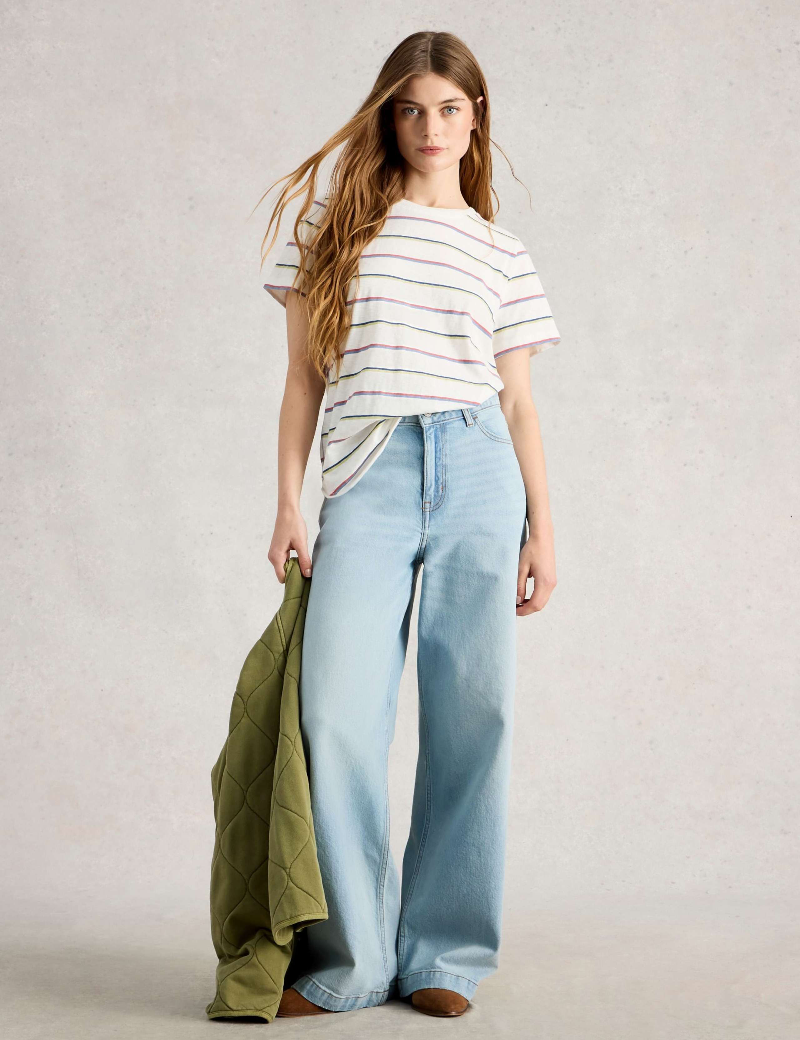 Pure Cotton Striped T-Shirt 1 of 6