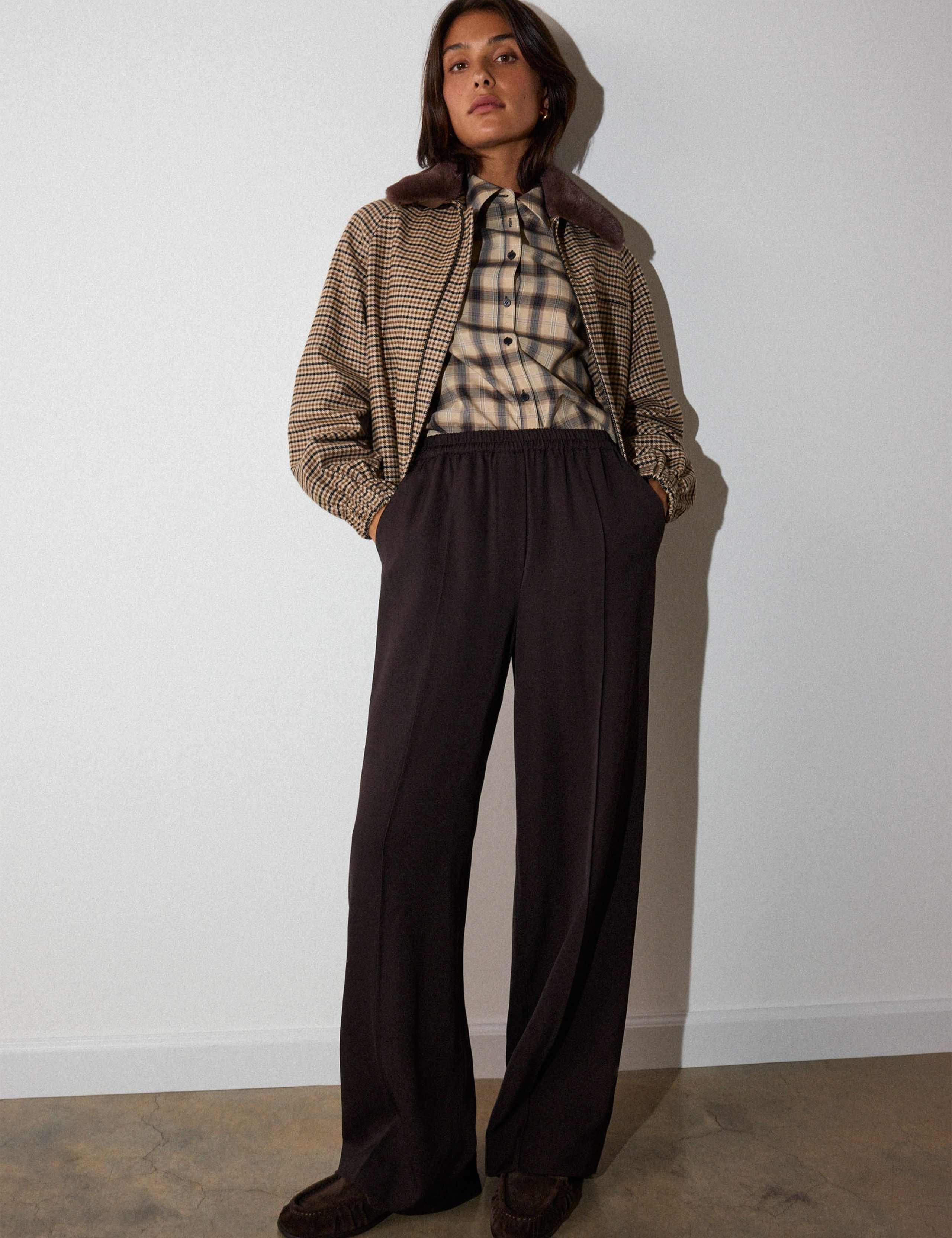 Cotton Rich Checked Bomber Jacket 3 of 7