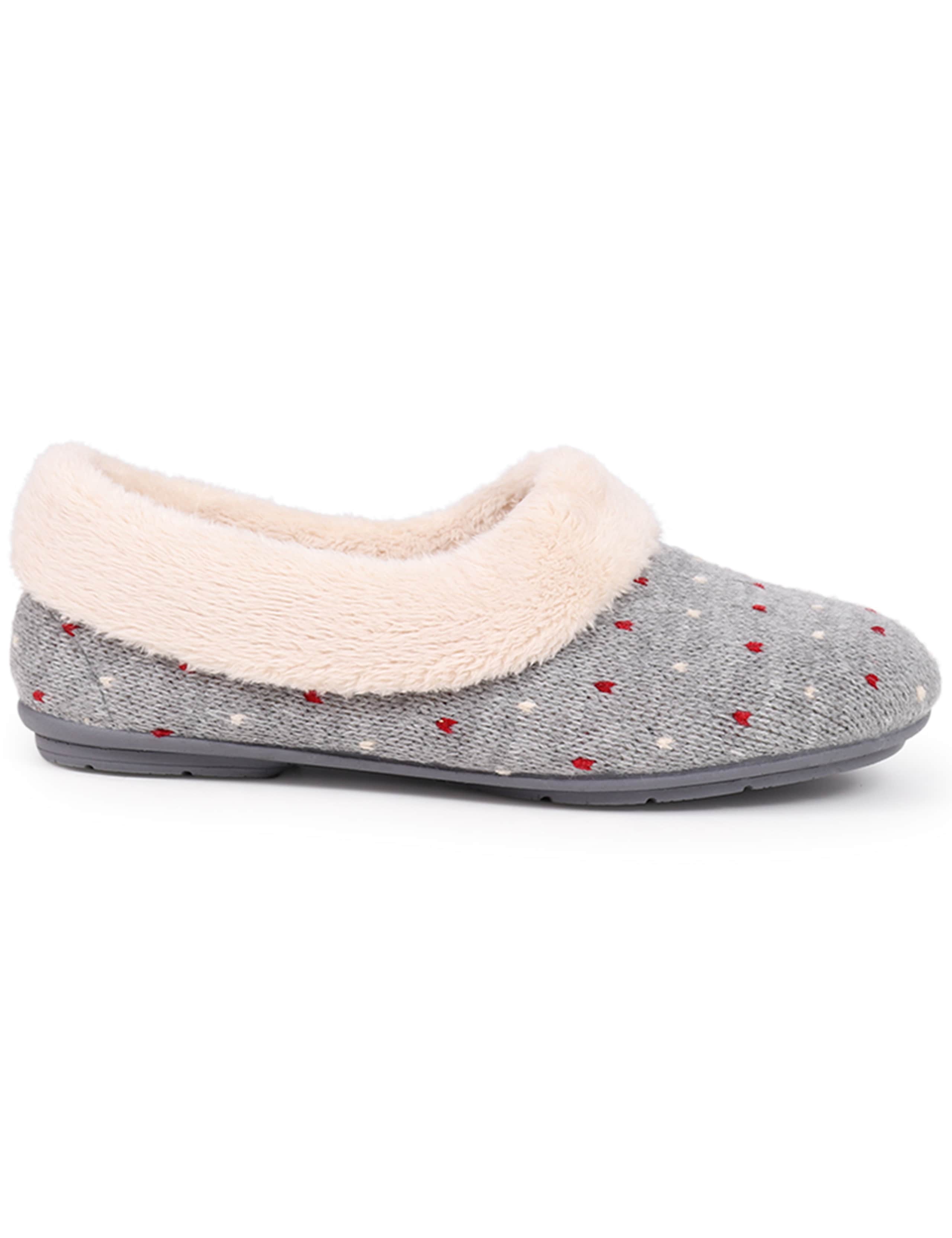 Polka Dot Faux Fur Lined Slippers 3 of 7