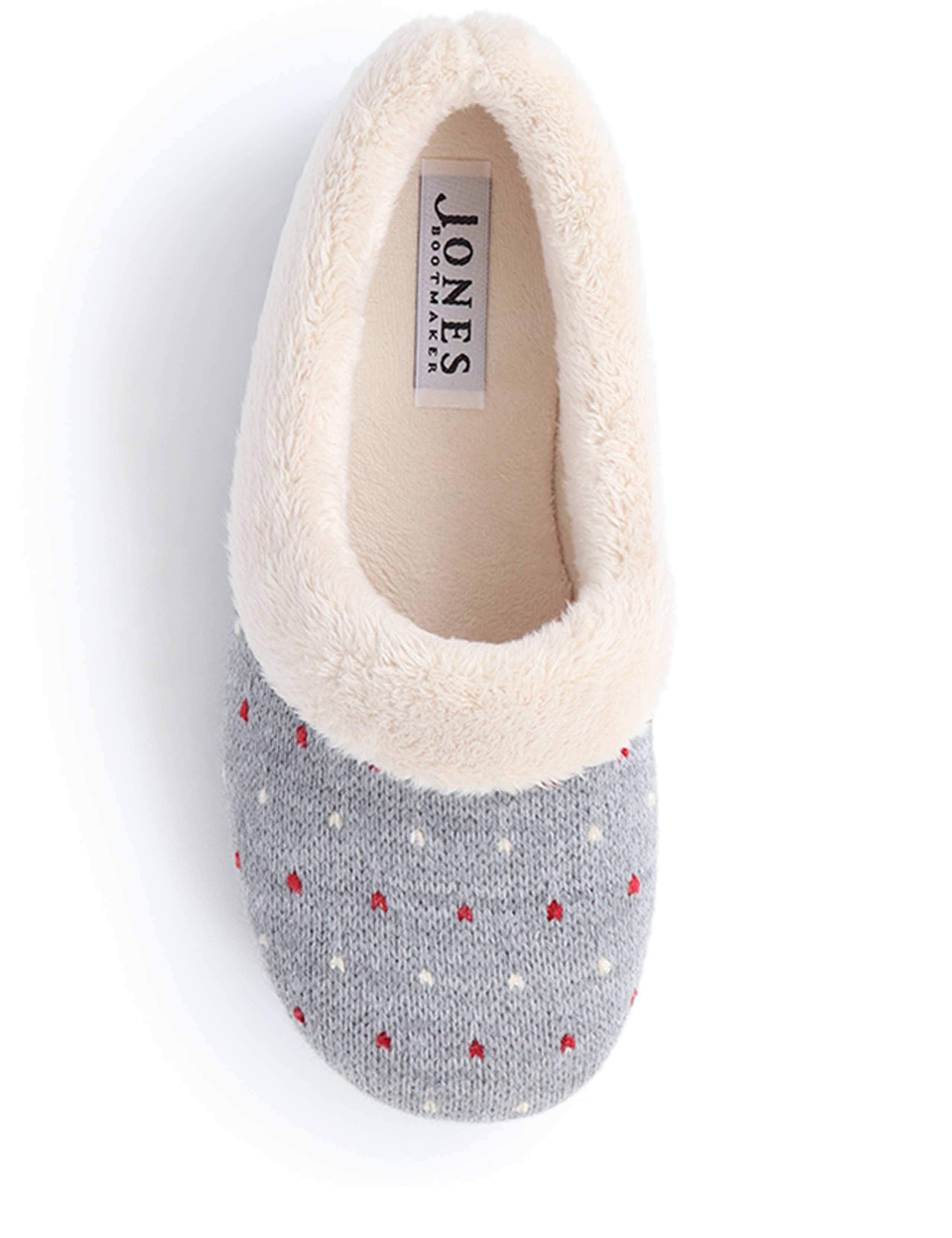 Polka Dot Faux Fur Lined Slippers 5 of 7