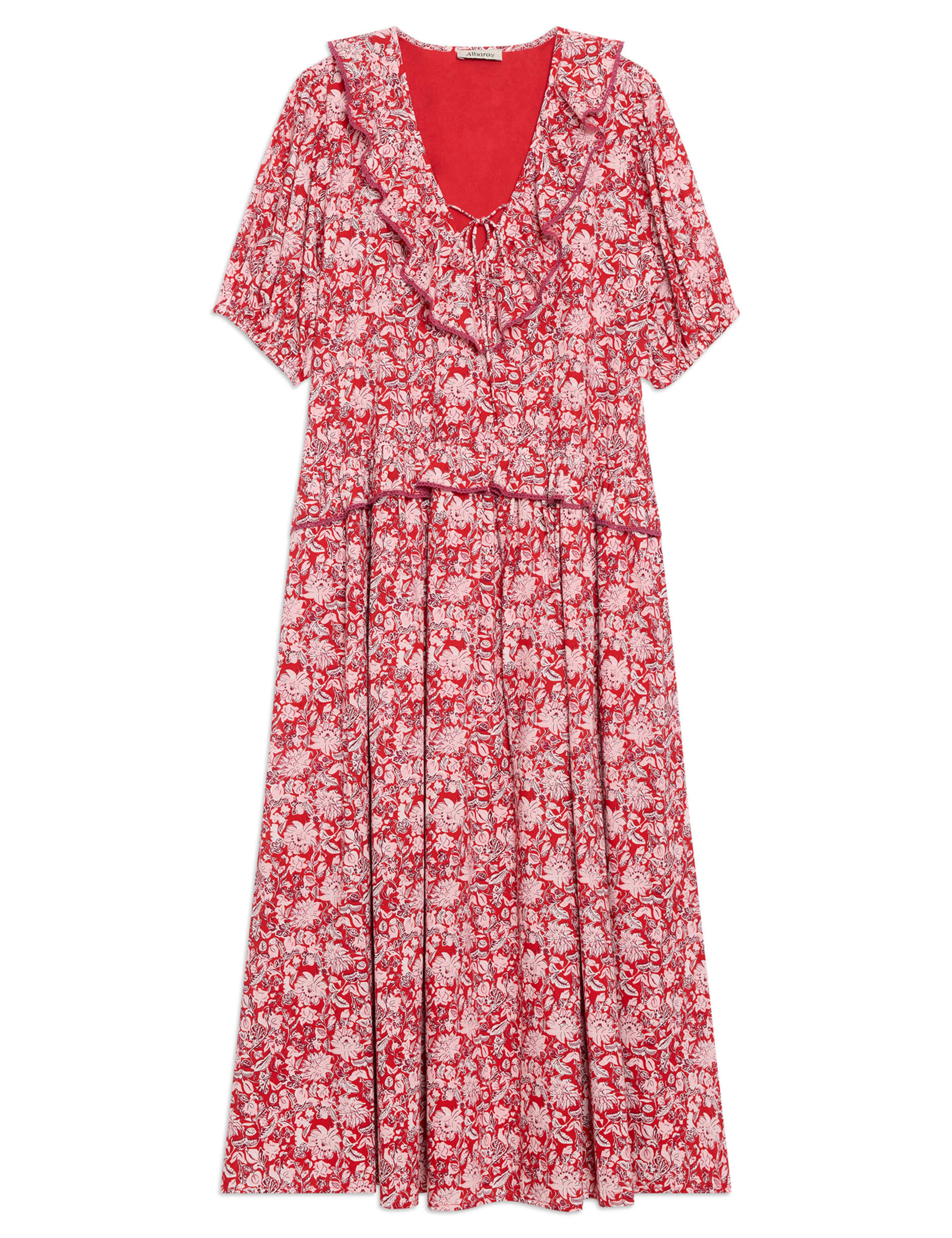 Pure Cotton Printed Midi Waisted Dress 2 of 5