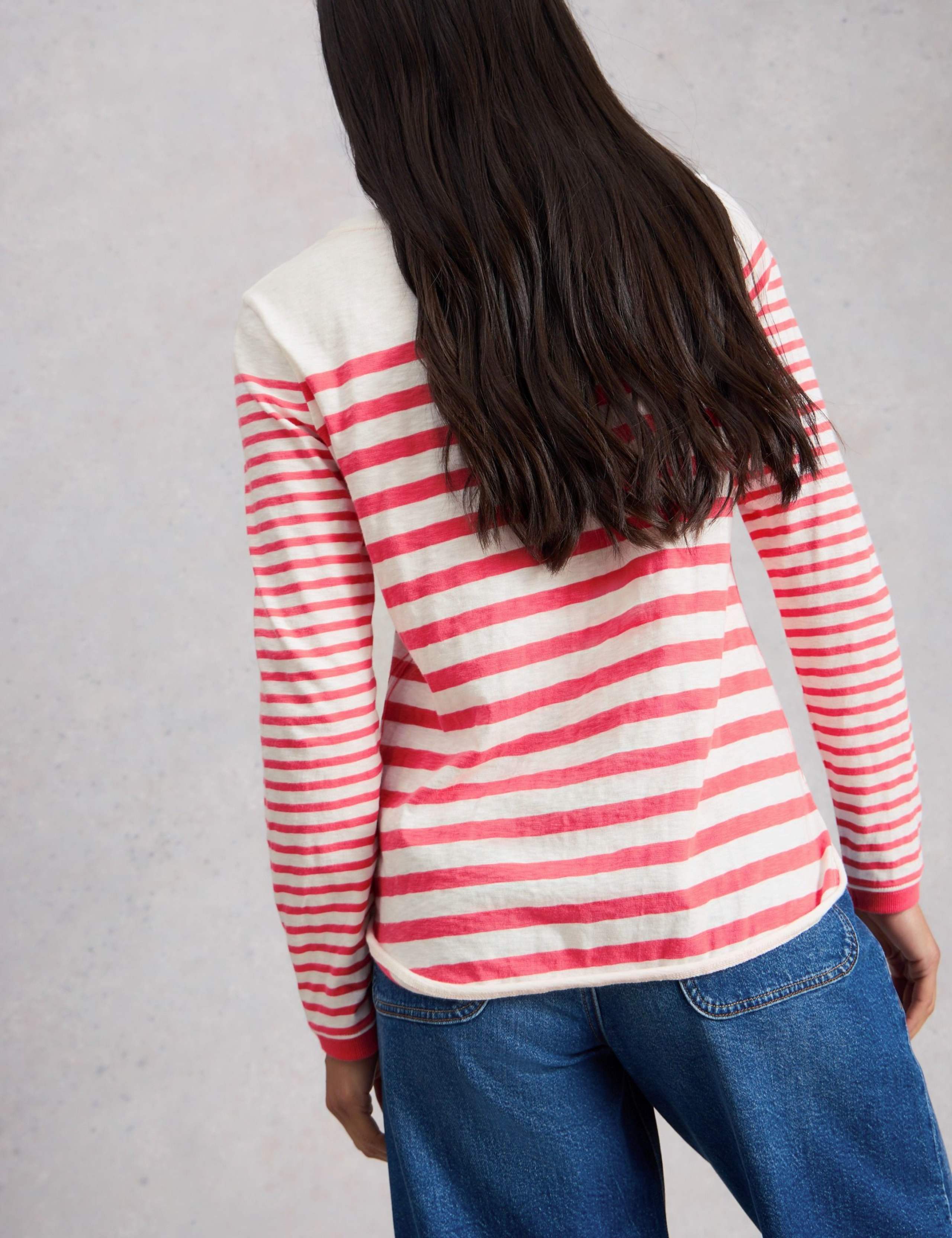 Pure Cotton Striped Long Sleeve T-Shirt 3 of 6