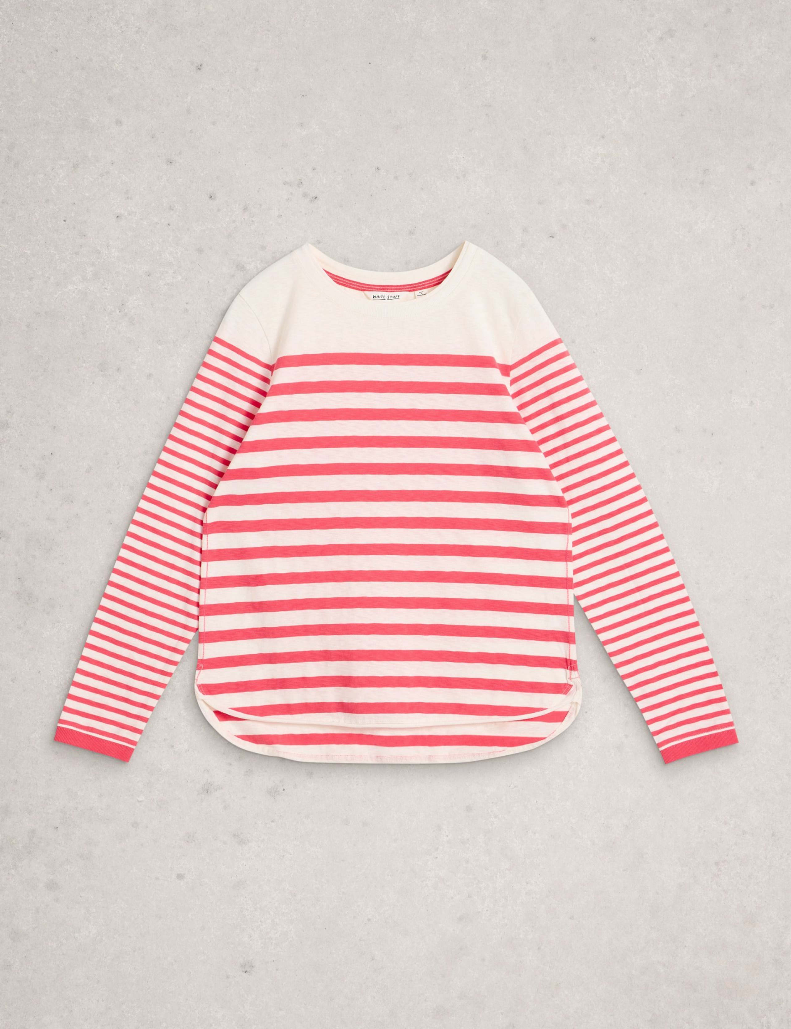 Pure Cotton Striped Long Sleeve T-Shirt 2 of 6