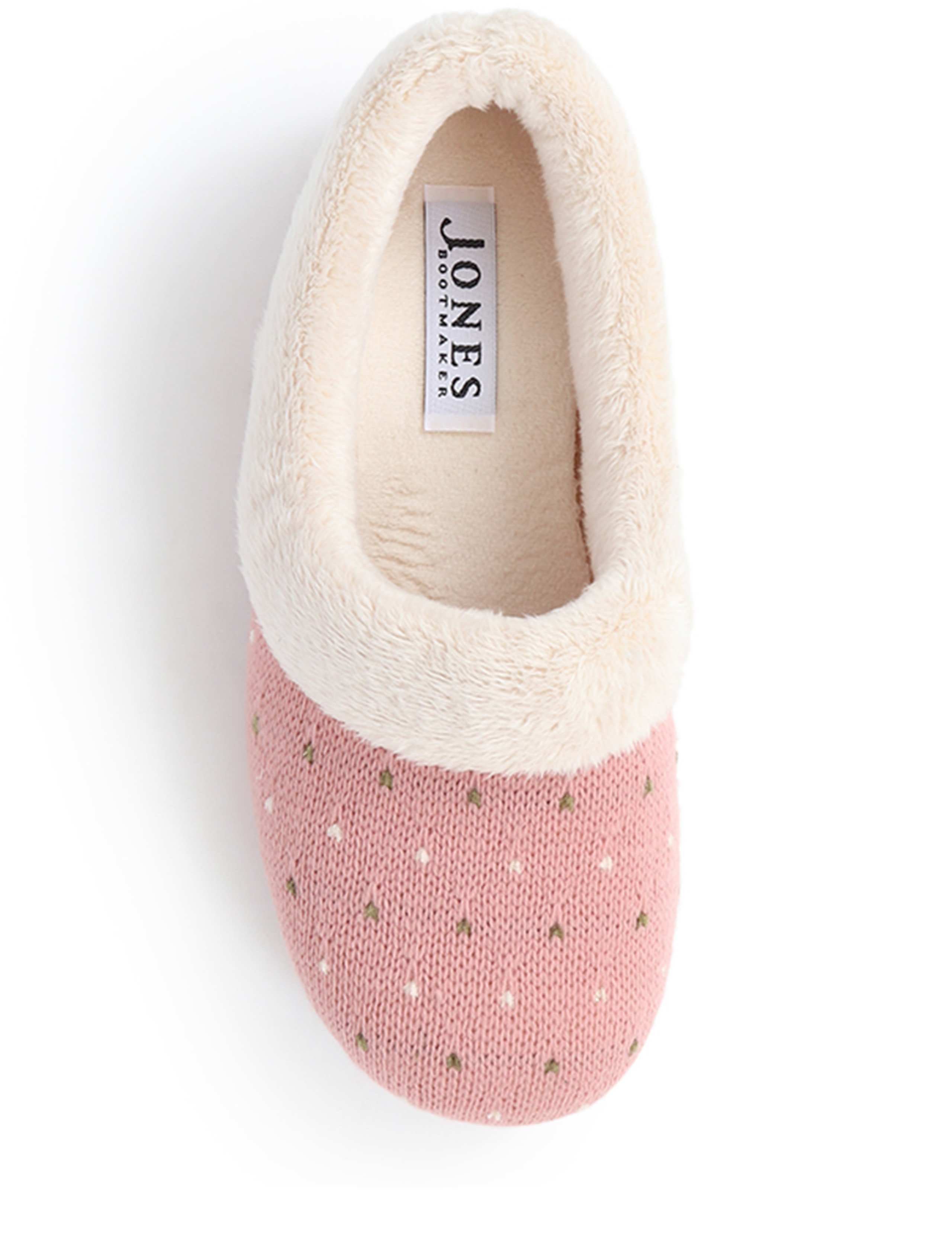 Polka Dot Faux Fur Lined Slippers 5 of 7
