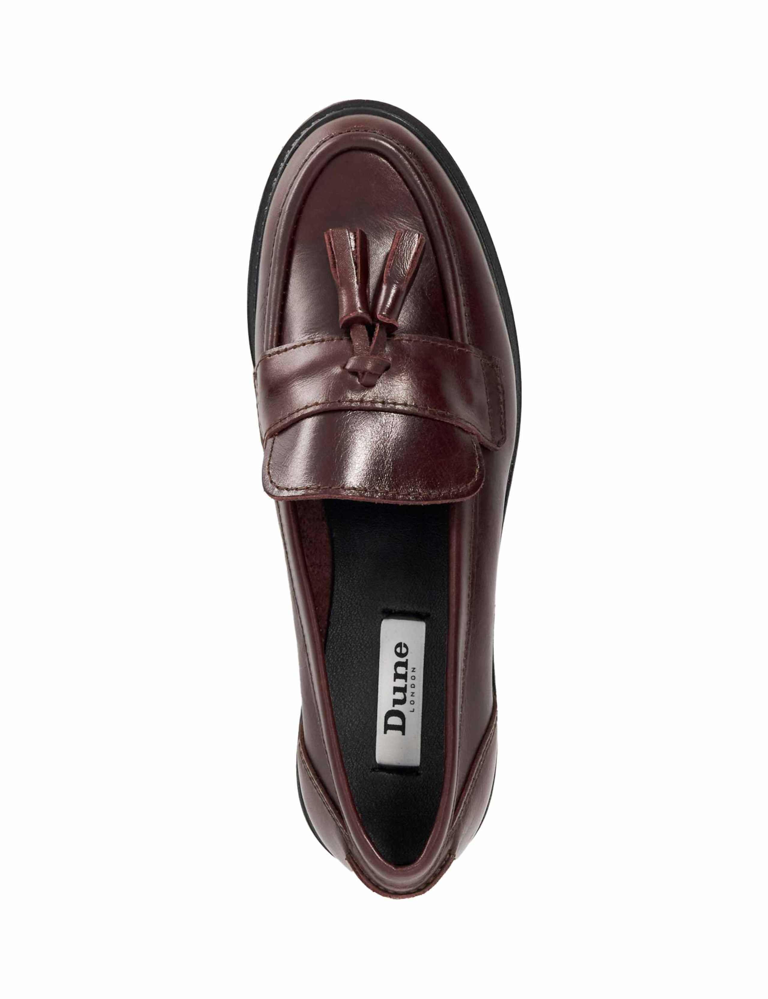 Leather Tassel Flatform Loafers 4 of 5