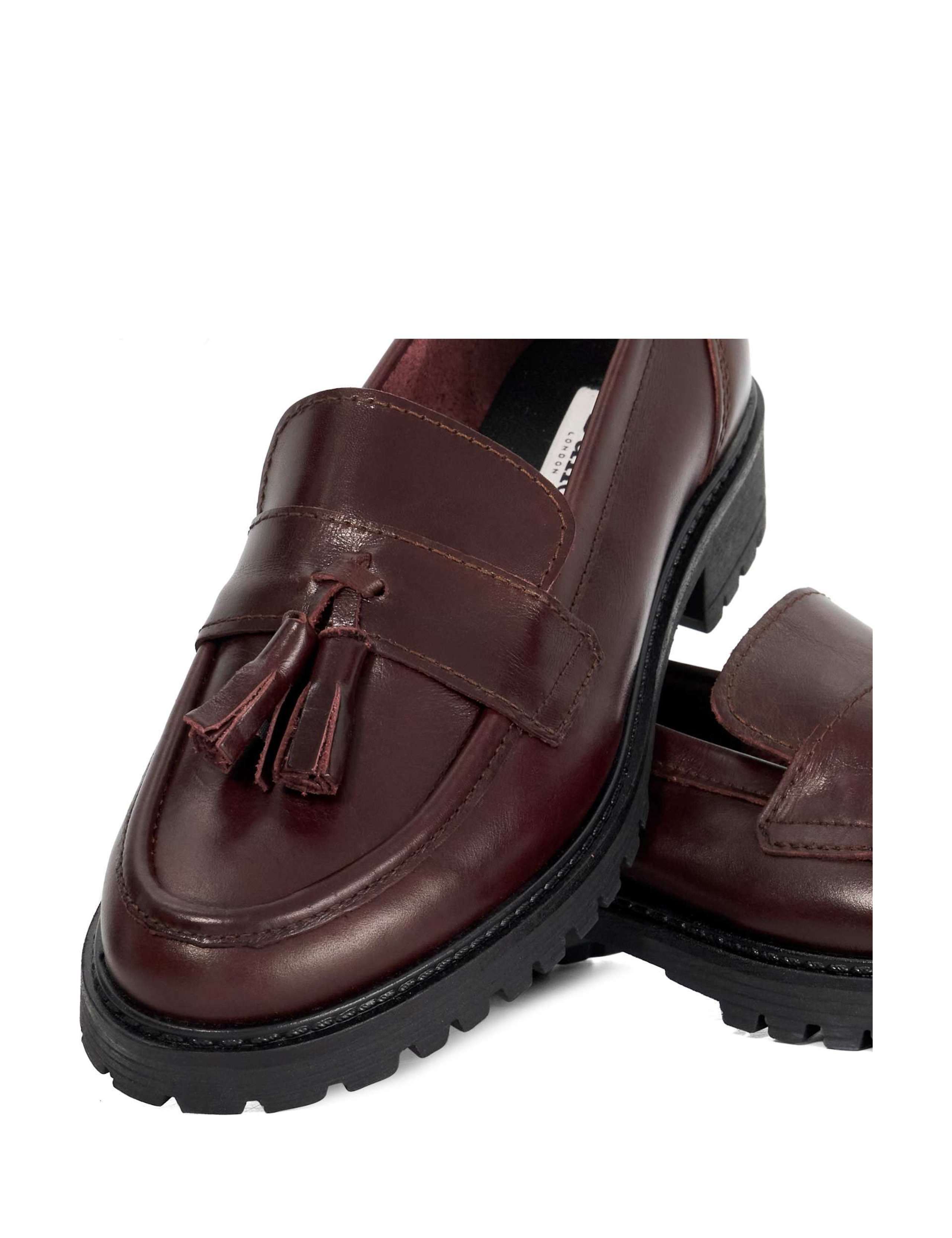 Leather Tassel Flatform Loafers 5 of 5