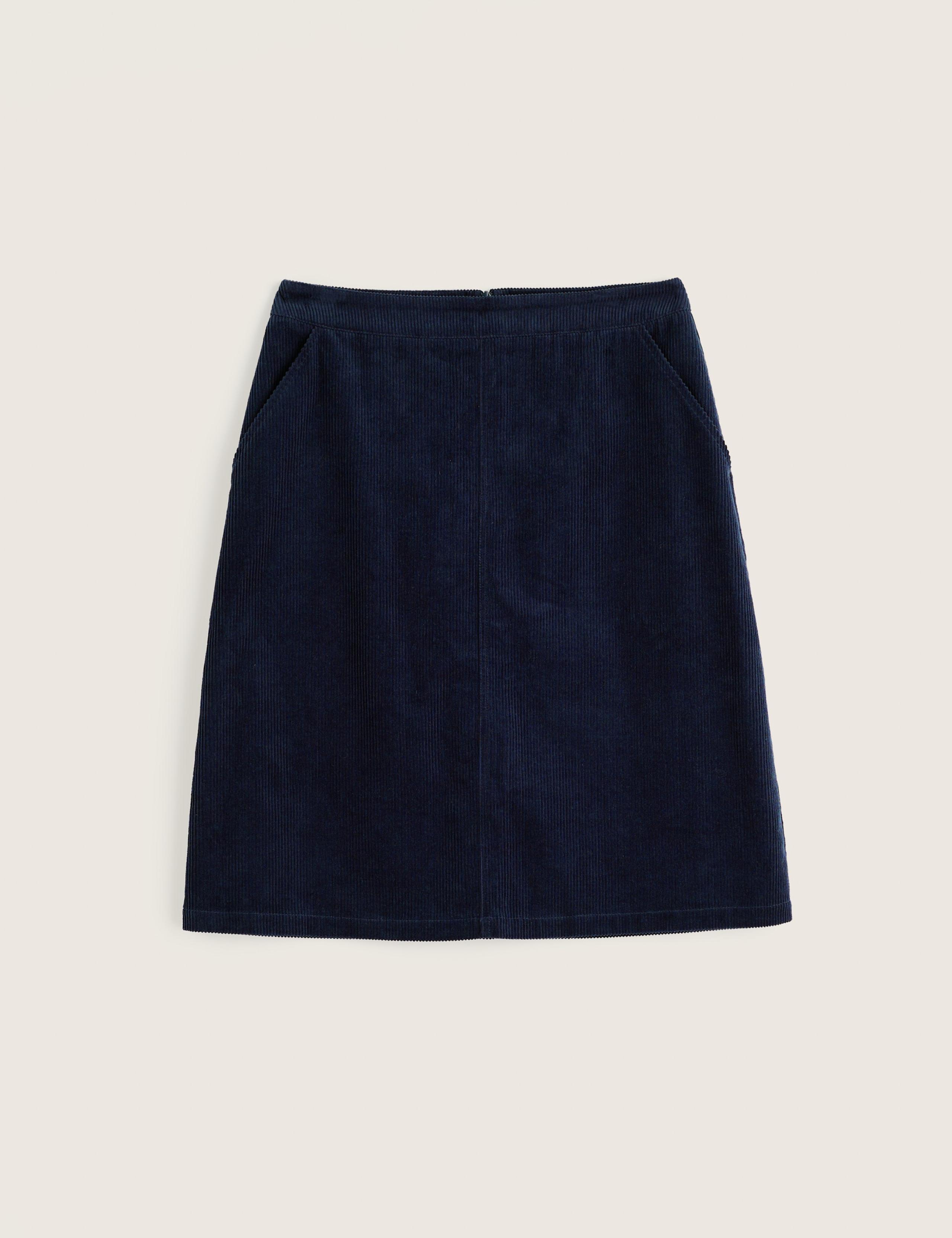 Pure Cotton Textured Knee Length A-Line Skirt 2 of 5